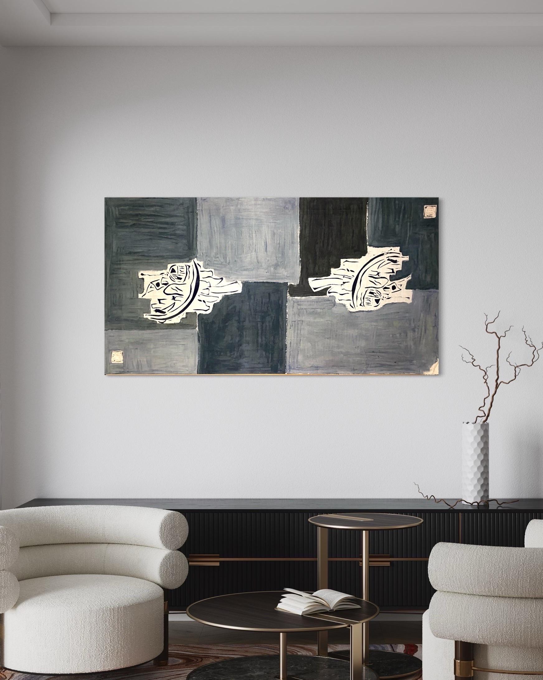 Da Matisse a Hokusai-Paesaggio di Londra-Schermo mono originale-Premio britannicoArtista - Painting di Shizico Yi