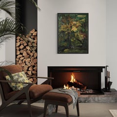 Original-Autumn in London-Plein Air-British Awarded Artist-Gran óleo-impresión