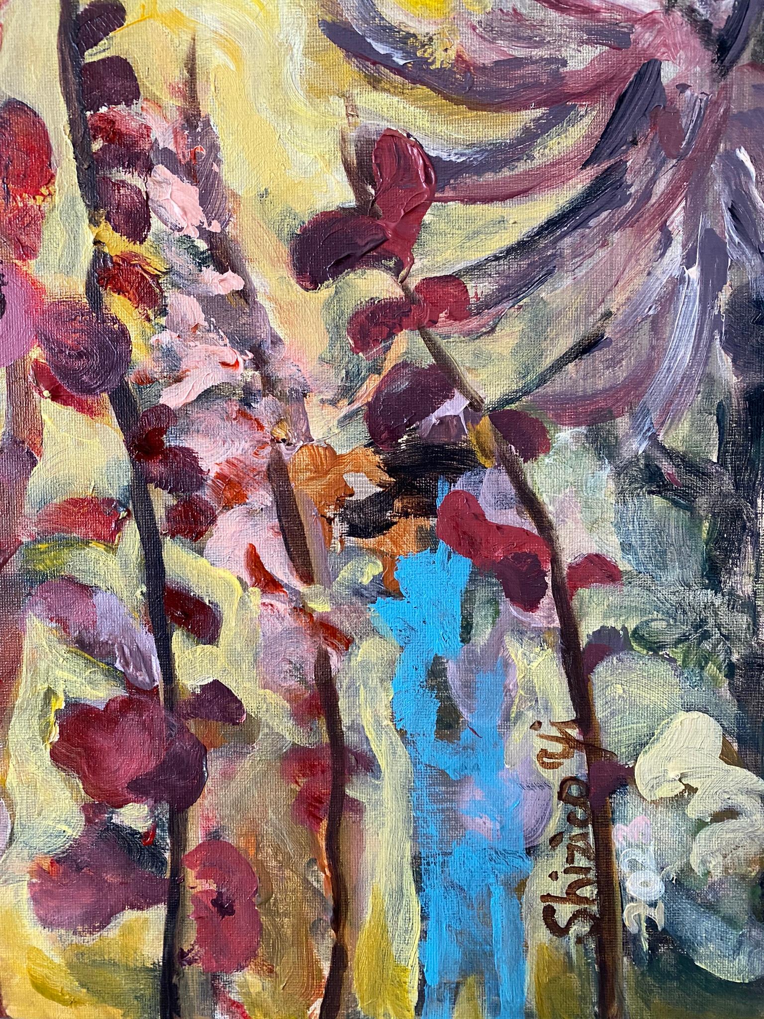 Gladiolus Glorious -Sunlit Series-Expressionist-Cottage Garden-UK Awarded Artist 4