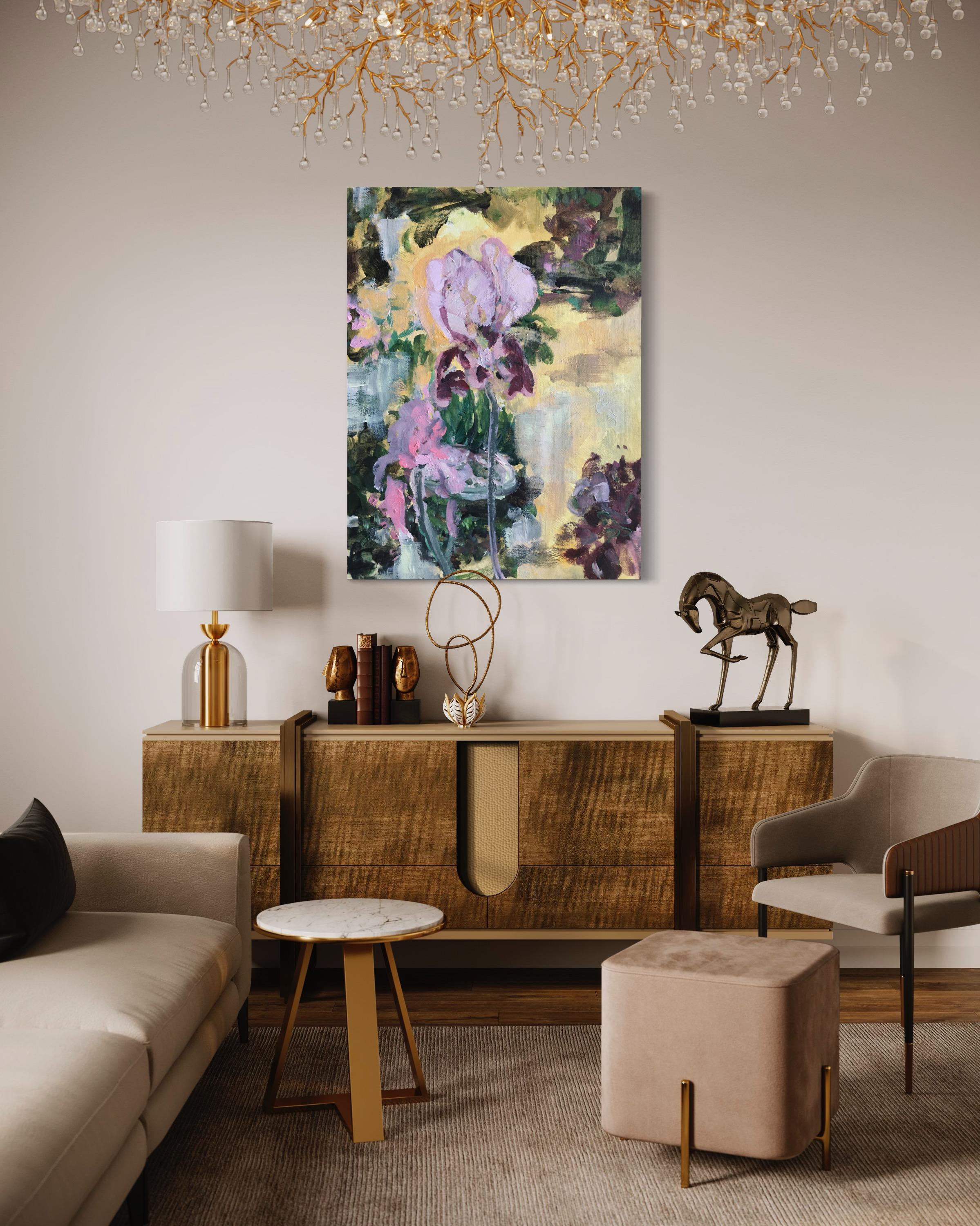 Golden Period-Benton Irises, Artist Proof#1/3, hand paint, expression, UK Artist 3