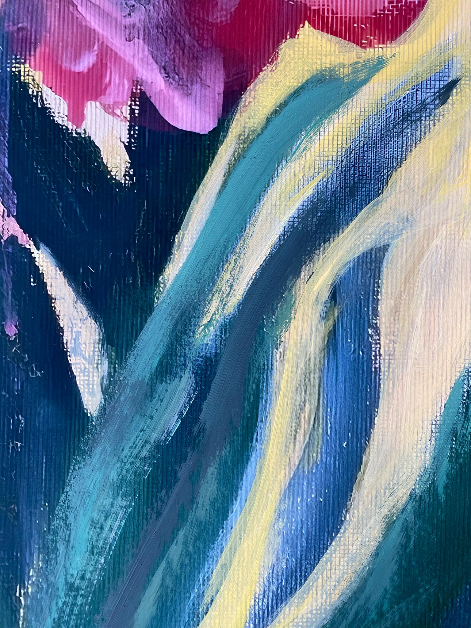 Prova d'artista dipinta a mano #1 -Gladiolus Summer Bloom-Artista britannico premiato in vendita 3