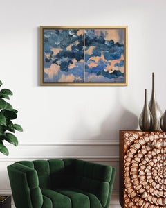 Hand Painted Artist's Proof One Off-Sunset Clouds Diptych-British Awarded Artist