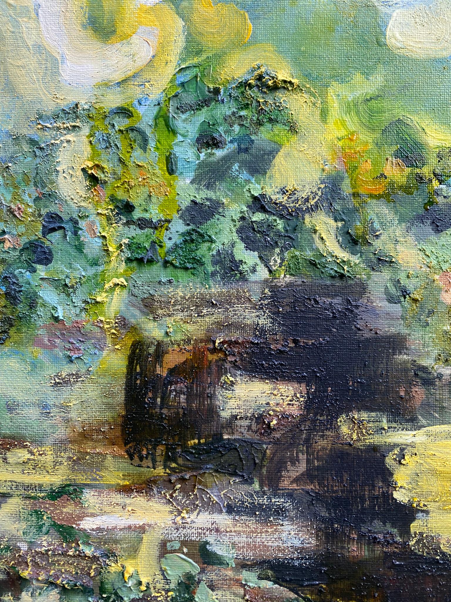 Una sigaretta in mezzo a Greene & Greene - Artista britannico premiato - Impressionista in vendita 11