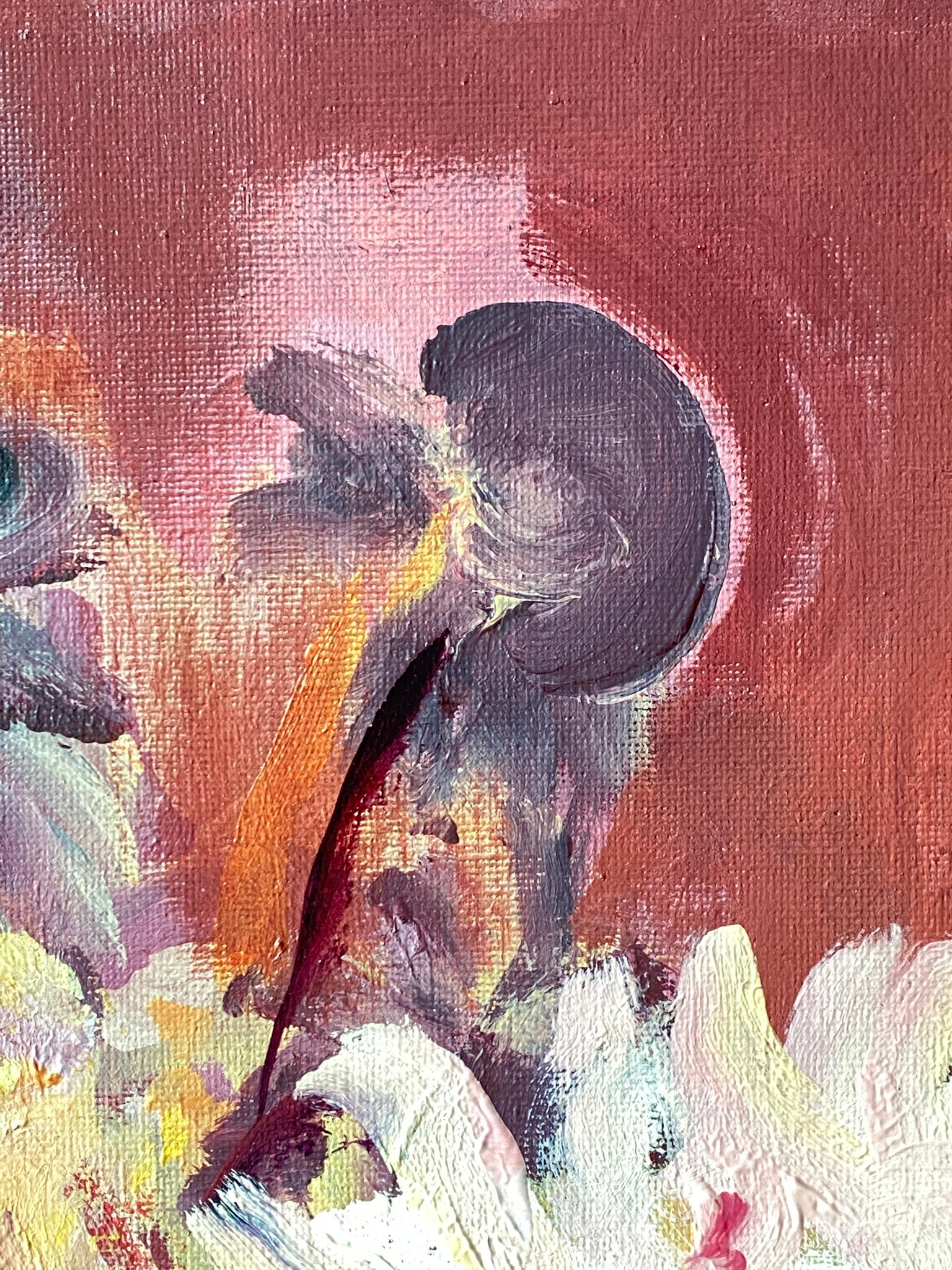 Original 3 Sisters-Triptych-British Awarded Artist-Gladiolus-Dahlias-Elderberry For Sale 5