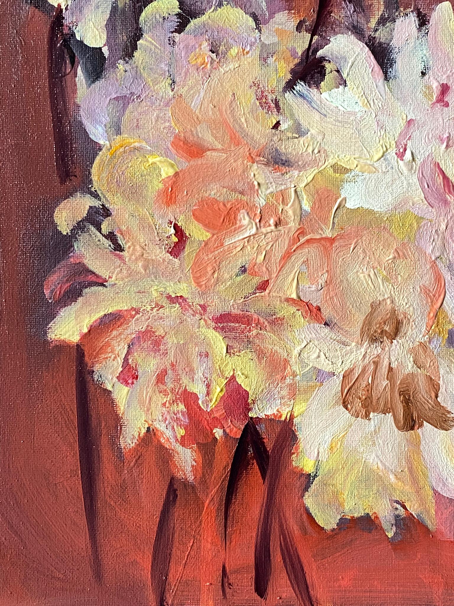 Original 3 Sisters-Triptych-British Awarded Artist-Gladiolus-Dahlias-Elderberry For Sale 6
