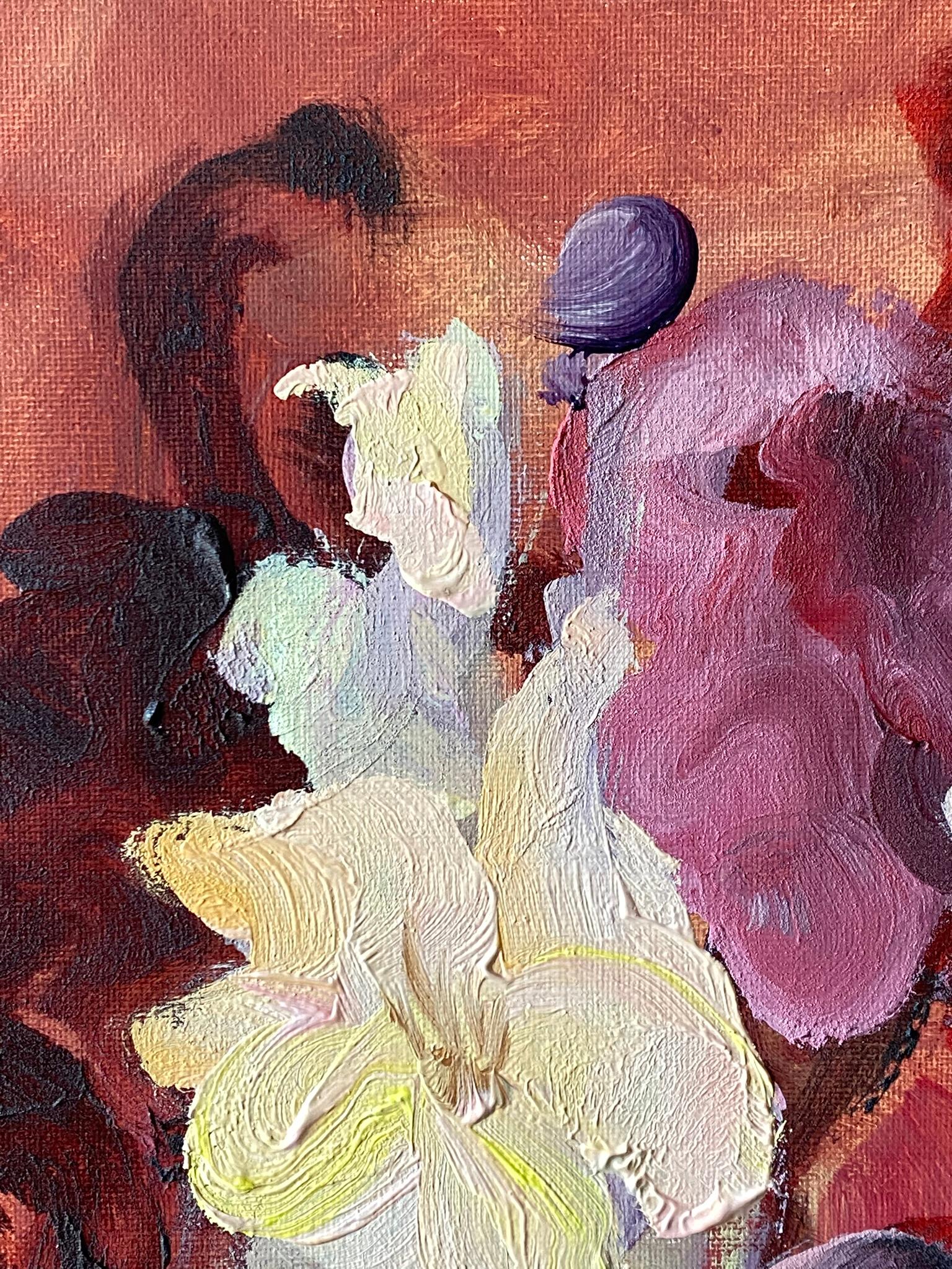 Original 3 Sisters-Triptych-British Awarded Artist-Gladiolus-Dahlias-Elderberry For Sale 7