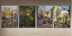 Original-Autumn in London Series-plein air-British Awarded Artist-Set of 4 oils