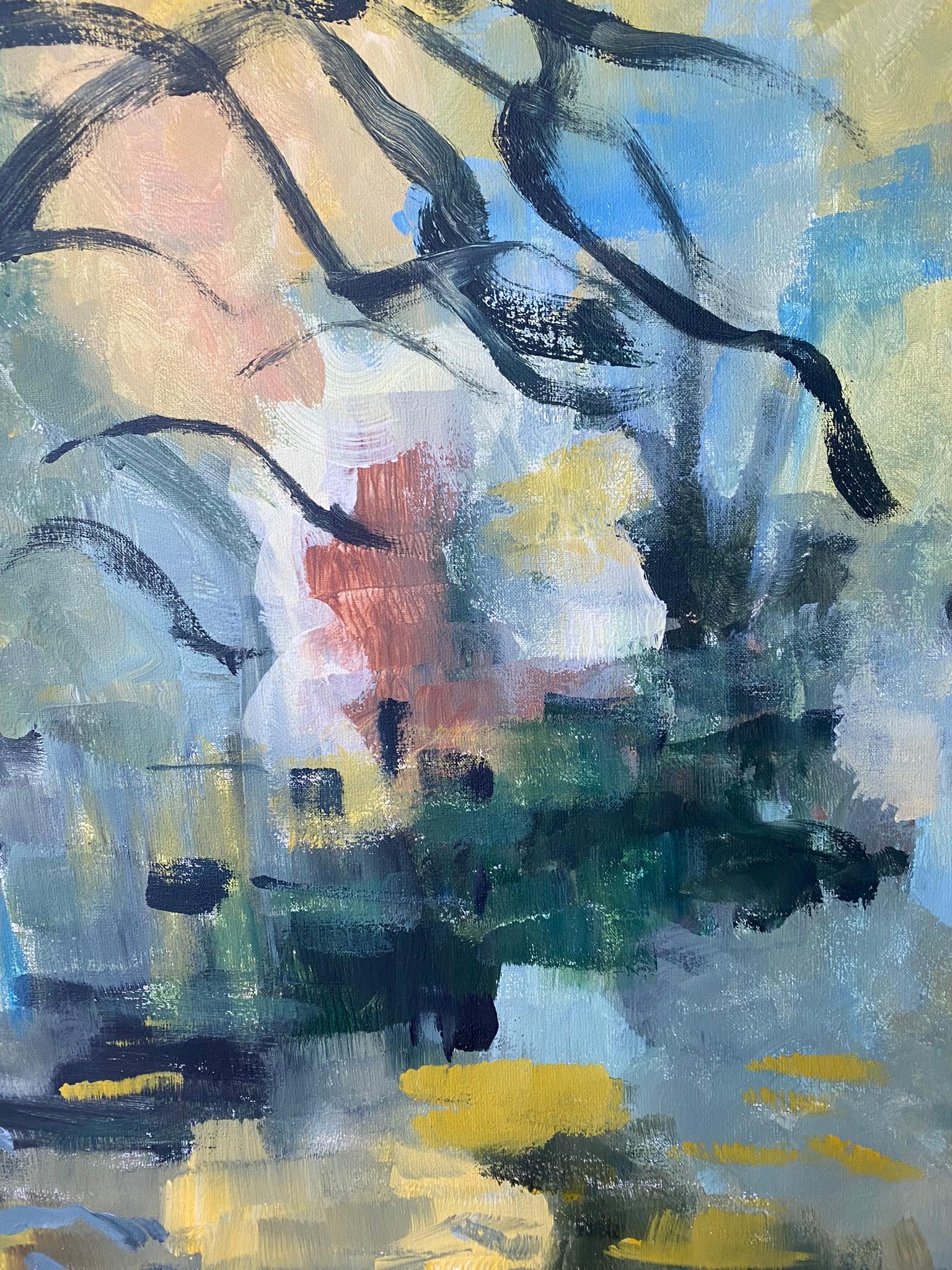 Serie original de otoño-plein air-Artista británico premiado-Oleo grande-Impresionista en venta 2