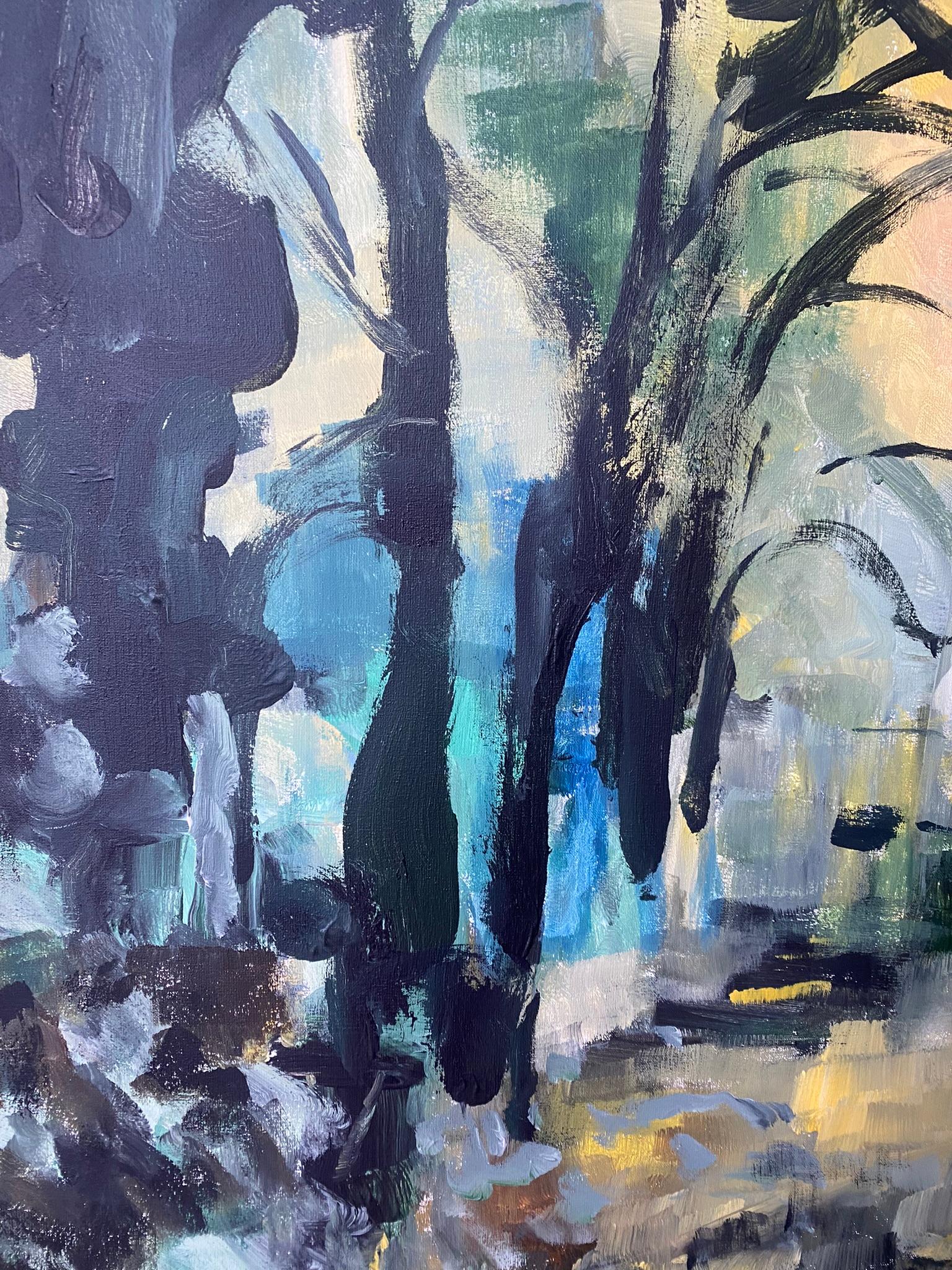 Serie original de otoño-plein air-Artista británico premiado-Oleo grande-Impresionista en venta 6