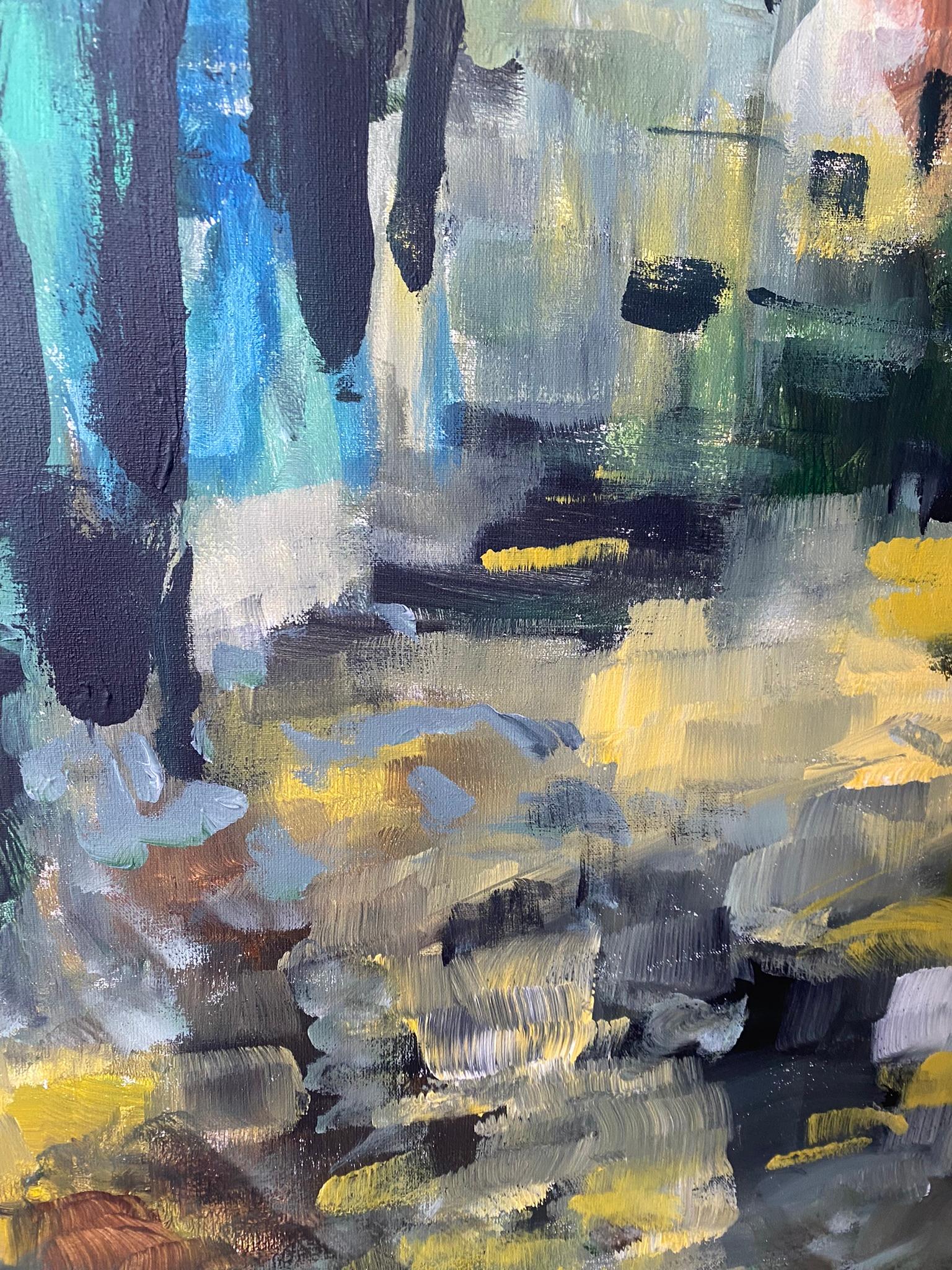 Serie original de otoño-plein air-Artista británico premiado-Oleo grande-Impresionista en venta 7
