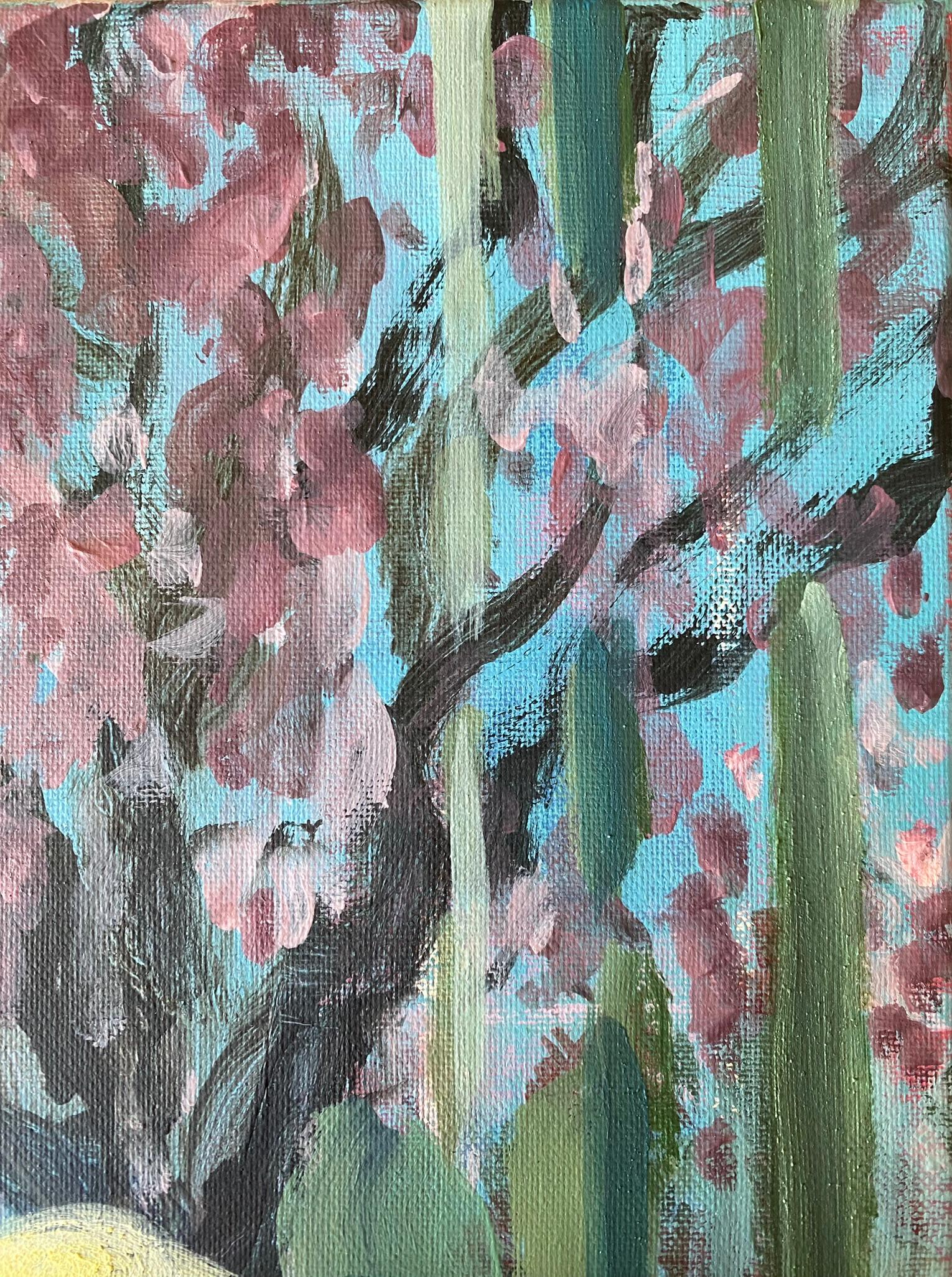 Original-CamelliasPink WillowTree-Abstract-Weaver-feat.Tartan-UK Awarded Artist For Sale 5
