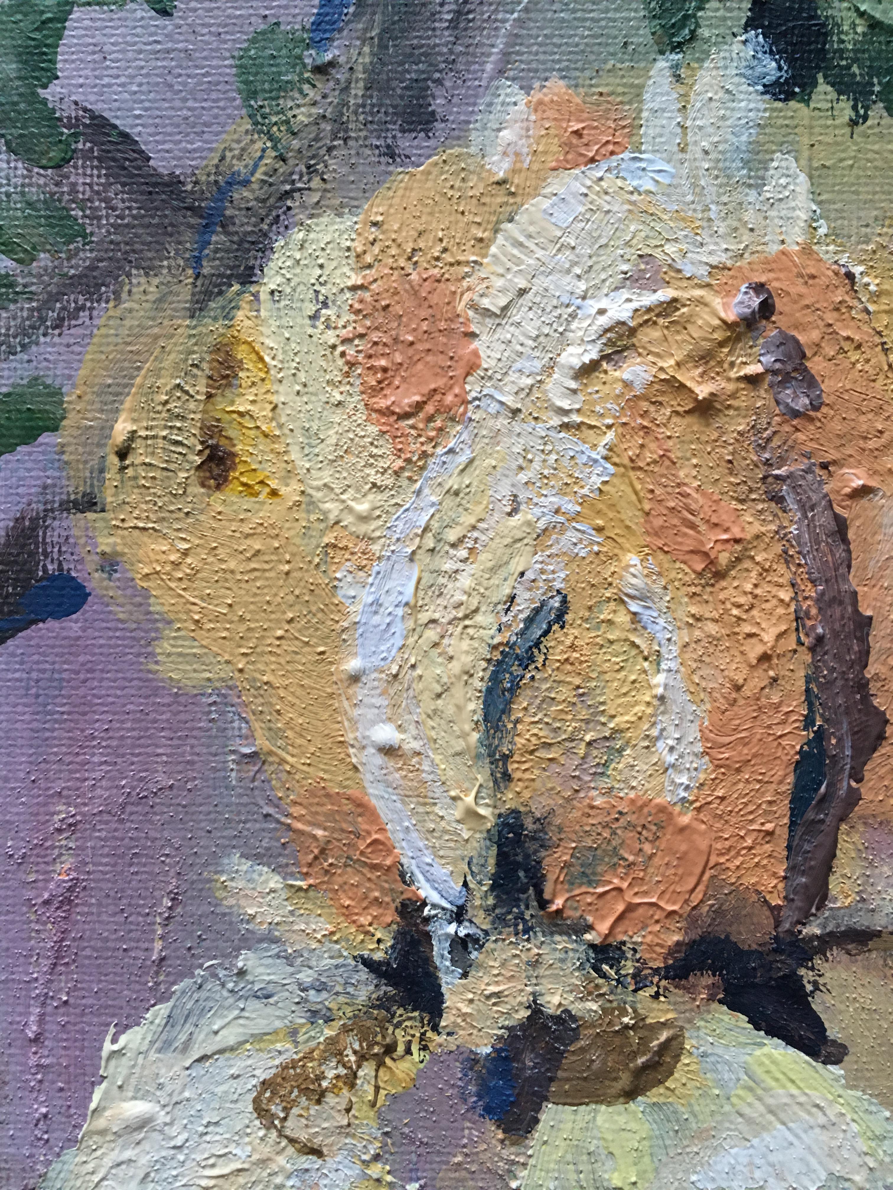 Original-canvas, Golden Period-Benton Irises II, flower, expression, Modern 6