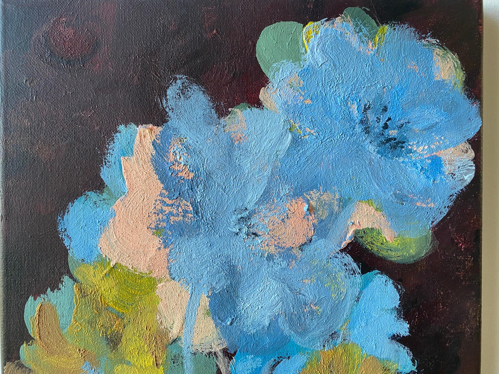 Originale-Dalie-Artista britannico premiato-Impressione-Impasto-Serie Giardino d'Inverno in vendita 7