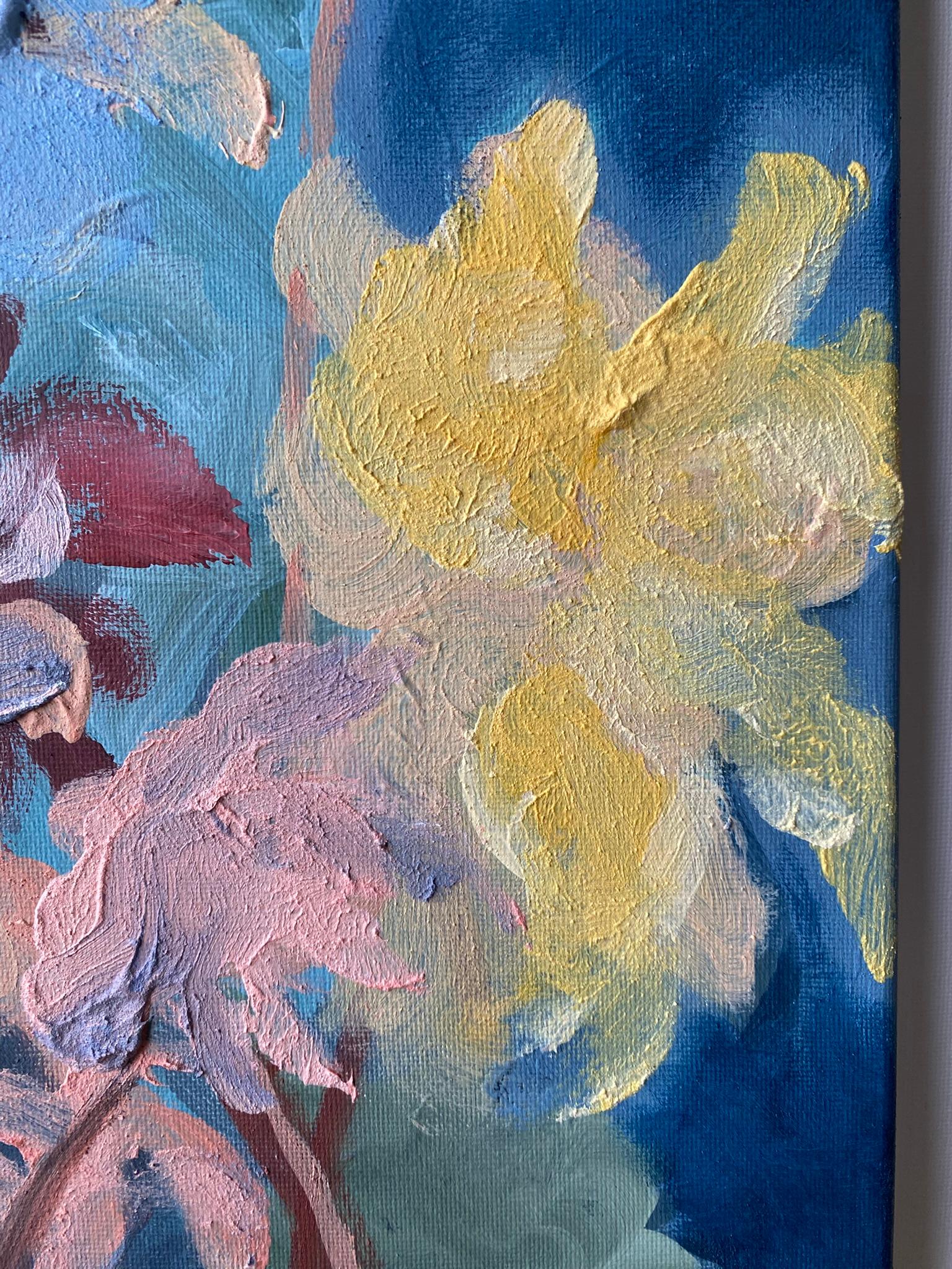 Original-Dahlias-Impasto-Jardin d'Hiver Serie-Artista Británico Premiado-Impresión en venta 9