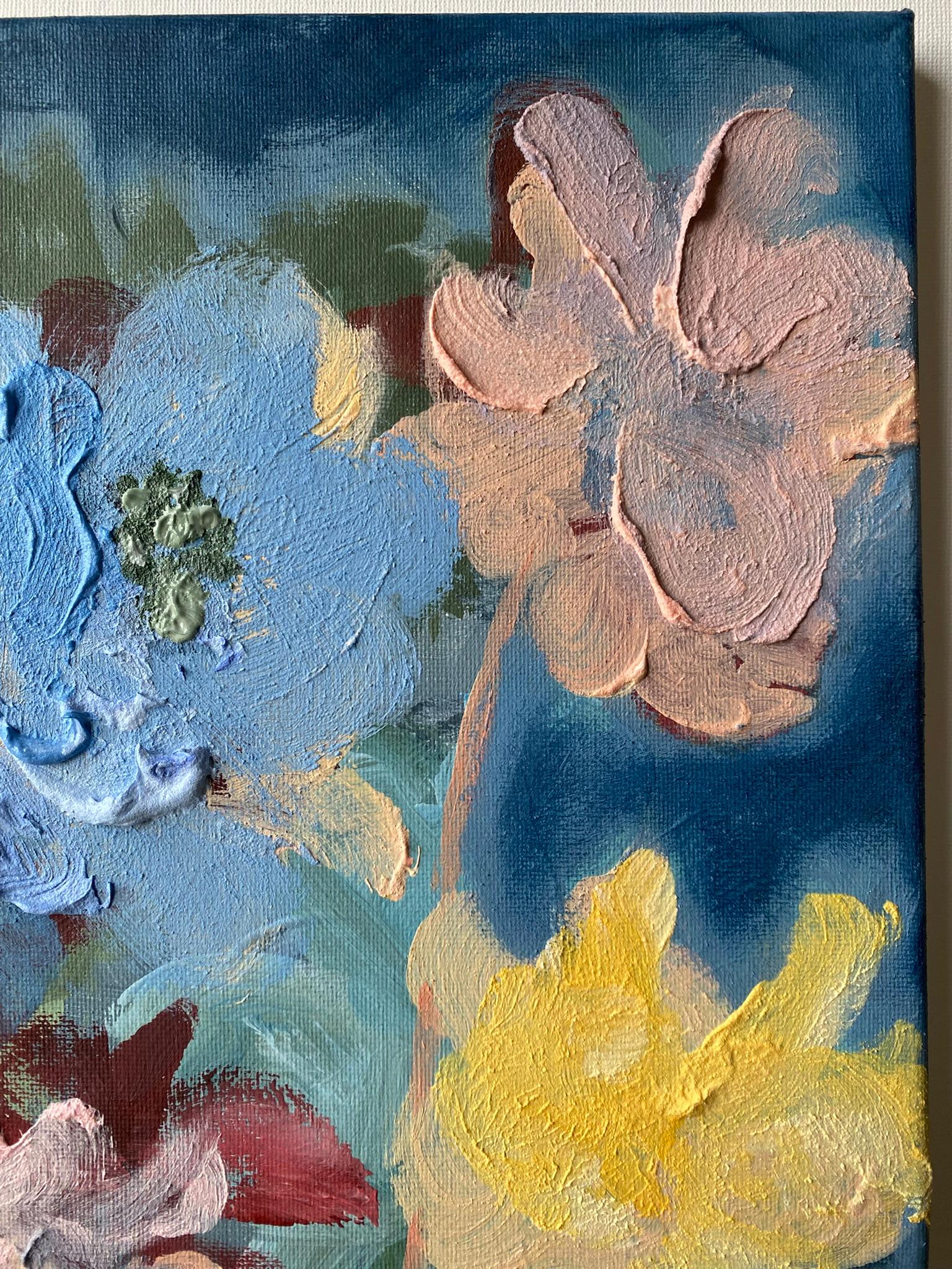 Original-Dahlias-Impasto-Jardin d'Hiver Serie-Artista Británico Premiado-Impresión en venta 11