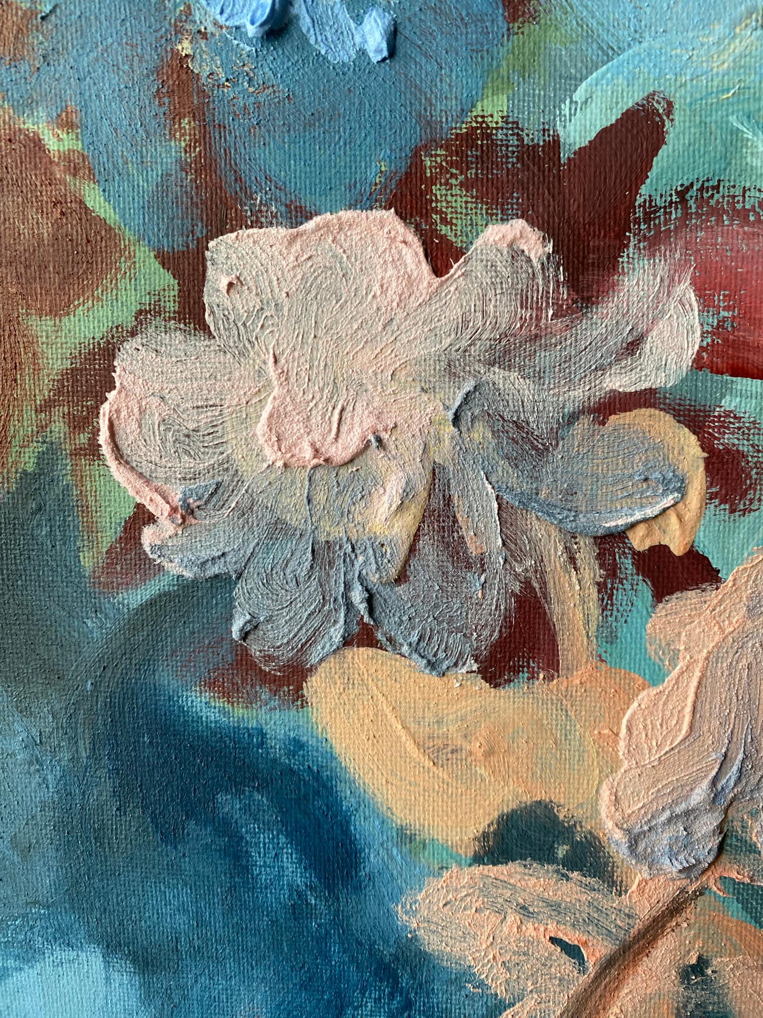 Original-Dahlias-Impasto-Jardin d'Hiver Serie-Artista Británico Premiado-Impresión en venta 2