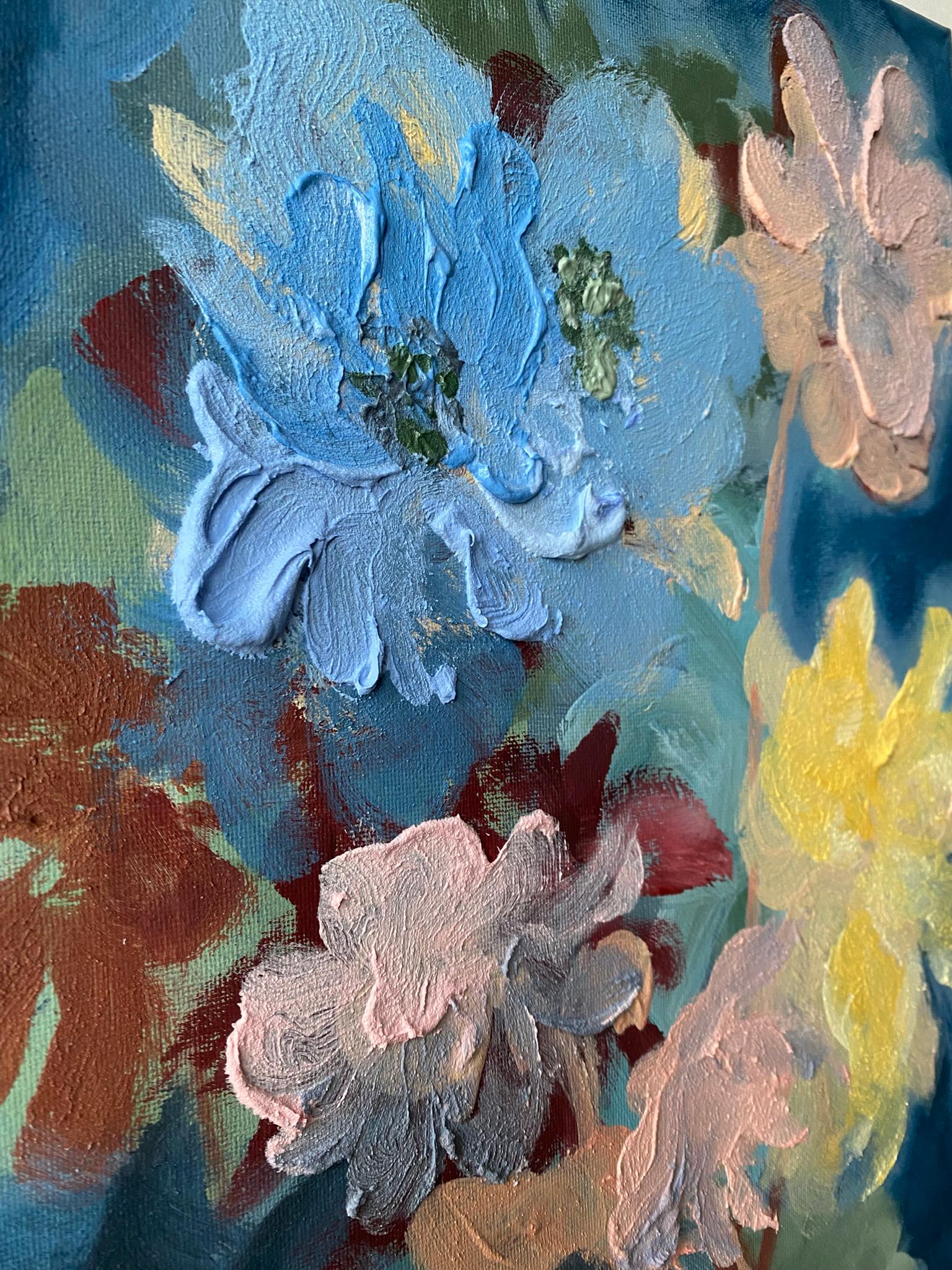 Original-Dahlias-Impasto-Jardin d'Hiver Serie-Artista Británico Premiado-Impresión en venta 3
