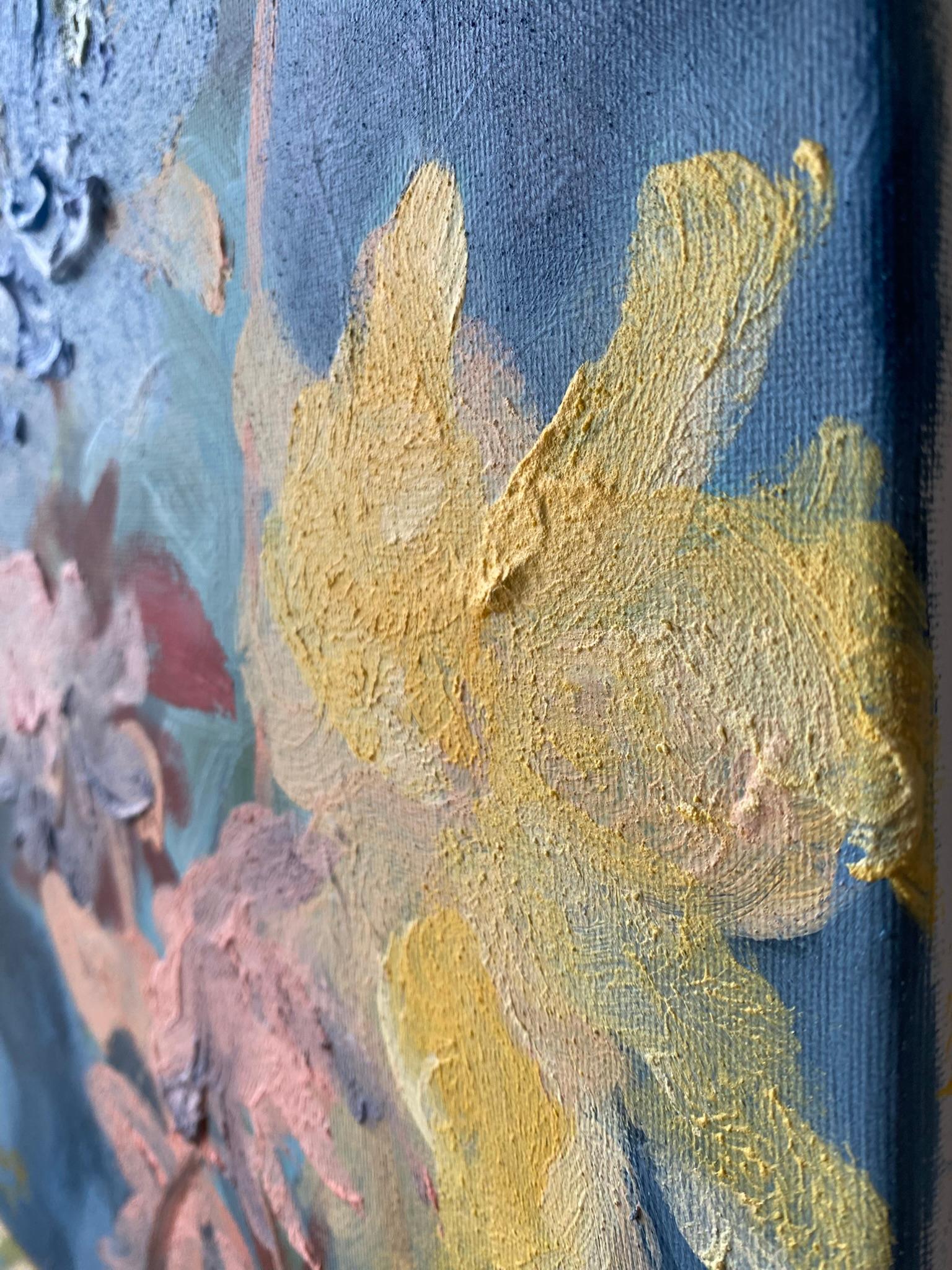 Original-Dahlias-Impasto-Jardin d'Hiver Serie-Artista Británico Premiado-Impresión en venta 4