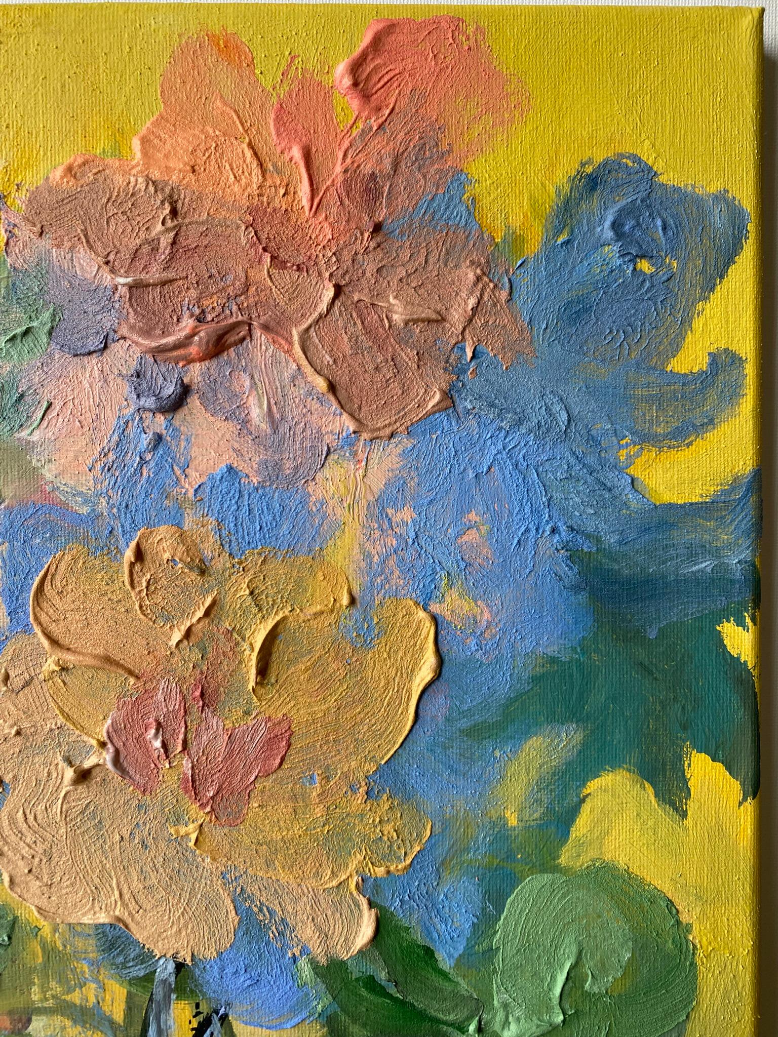 Dittico originale II-Impasto-Jardin d'Hiver-Artista britannico premiato-Impressione in vendita 11