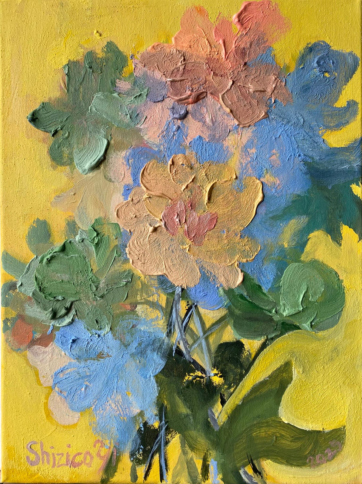 Dittico originale II-Impasto-Jardin d'Hiver-Artista britannico premiato-Impressione - Painting di Shizico Yi