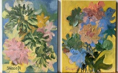 Original Diptych II-Impasto-Jardin d'Hiver-British Awarded Artist-Impression