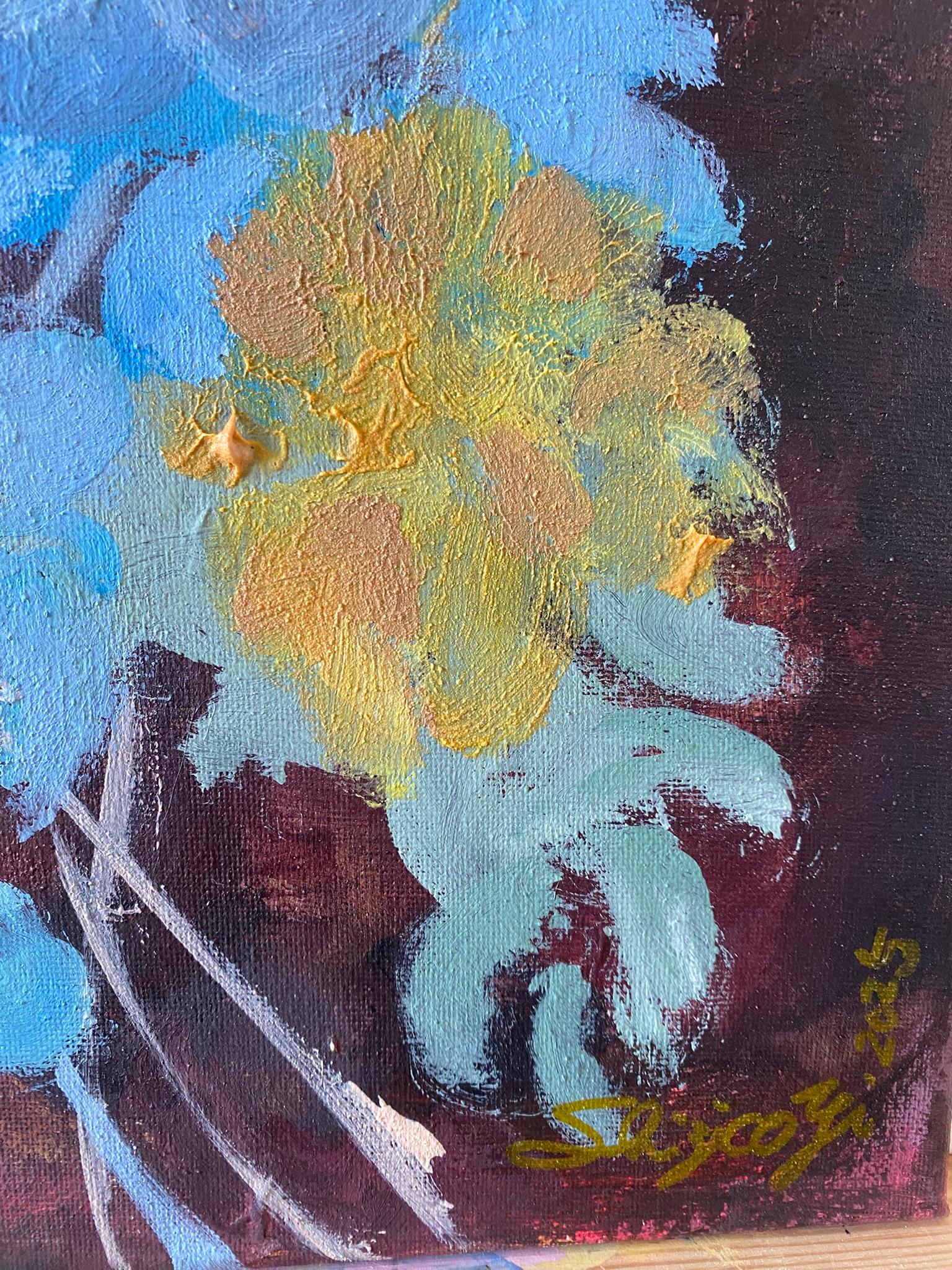 Díptico original-Impasto-Serie Jardín de Invierno-Artista británico galardonado-Impresión 13
