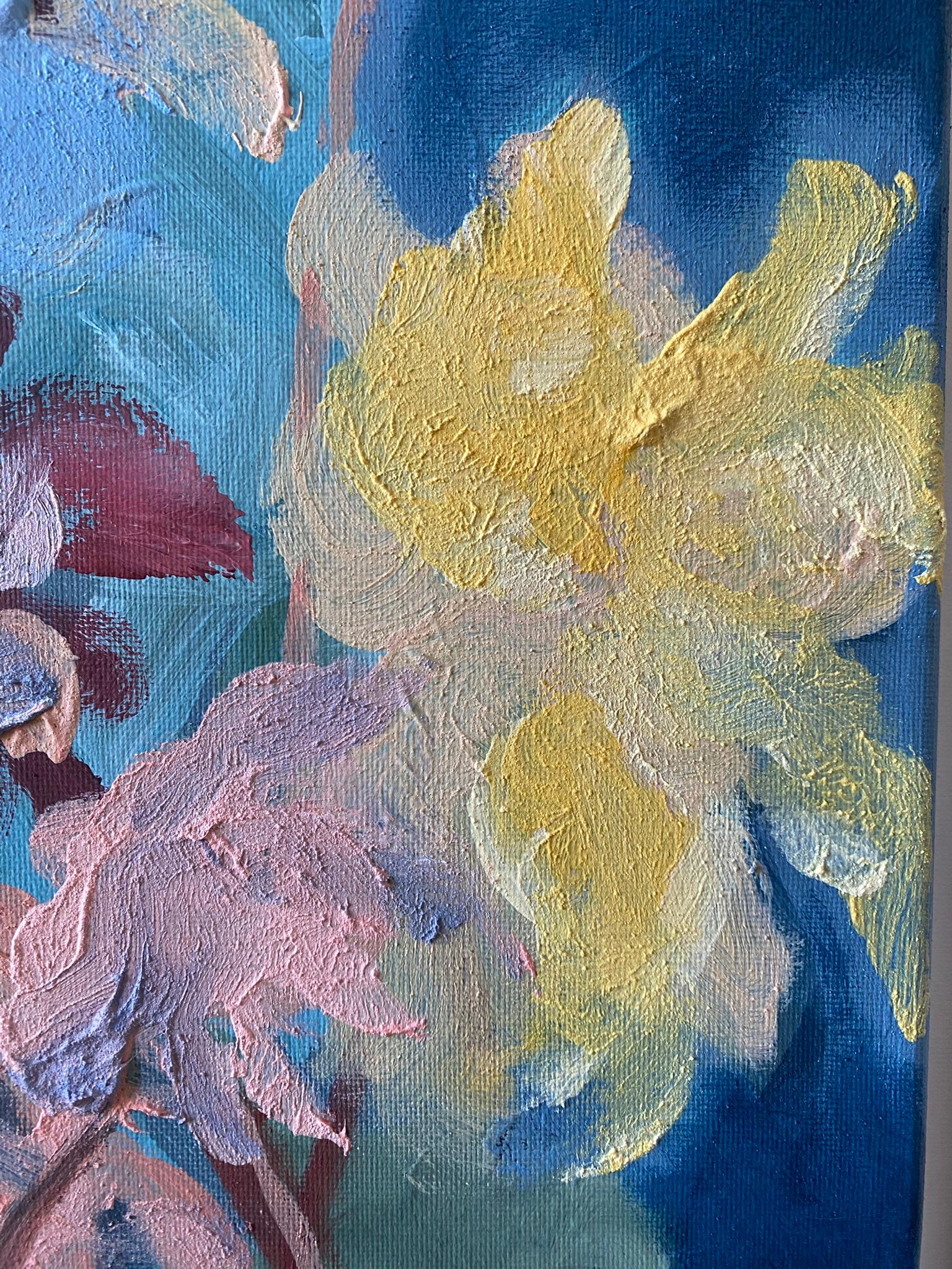 Díptico original-Impasto-Serie Jardín de Invierno-Artista británico galardonado-Impresión 5