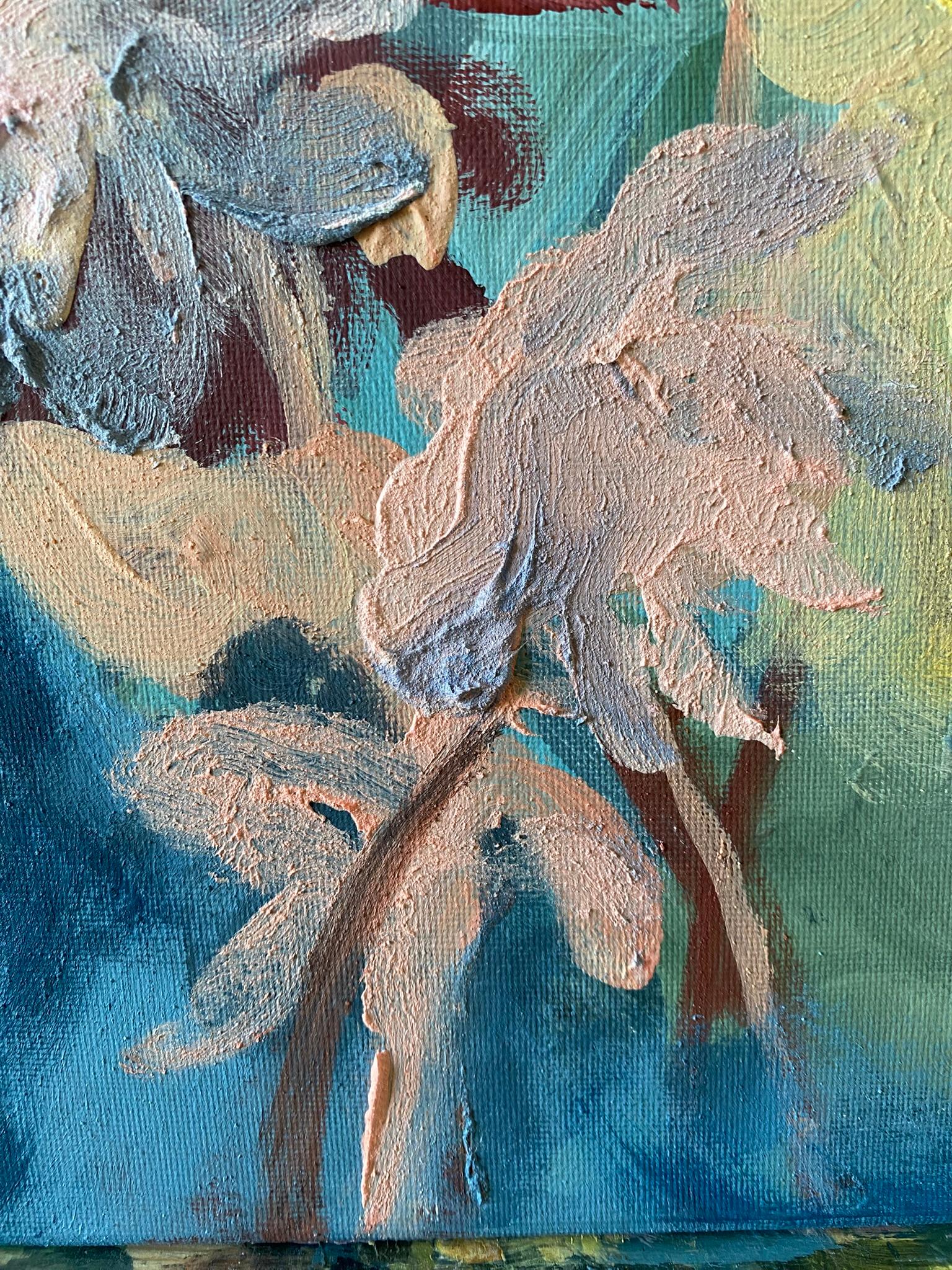 Díptico original-Impasto-Serie Jardín de Invierno-Artista británico galardonado-Impresión 7