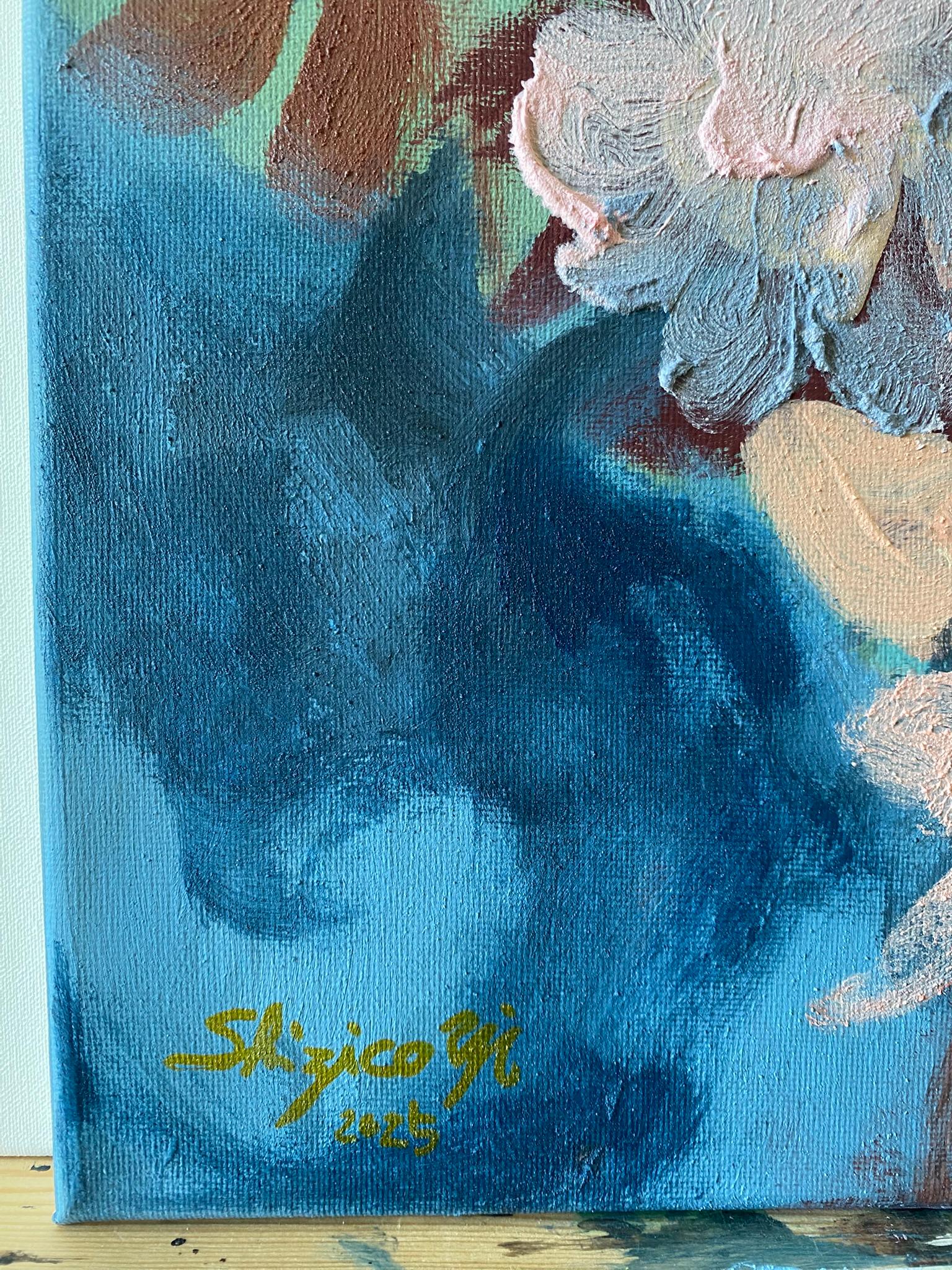 Díptico original-Impasto-Serie Jardín de Invierno-Artista británico galardonado-Impresión 8
