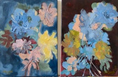 Díptico original-Impasto-Serie Jardín de Invierno-Artista británico galardonado-Impresión
