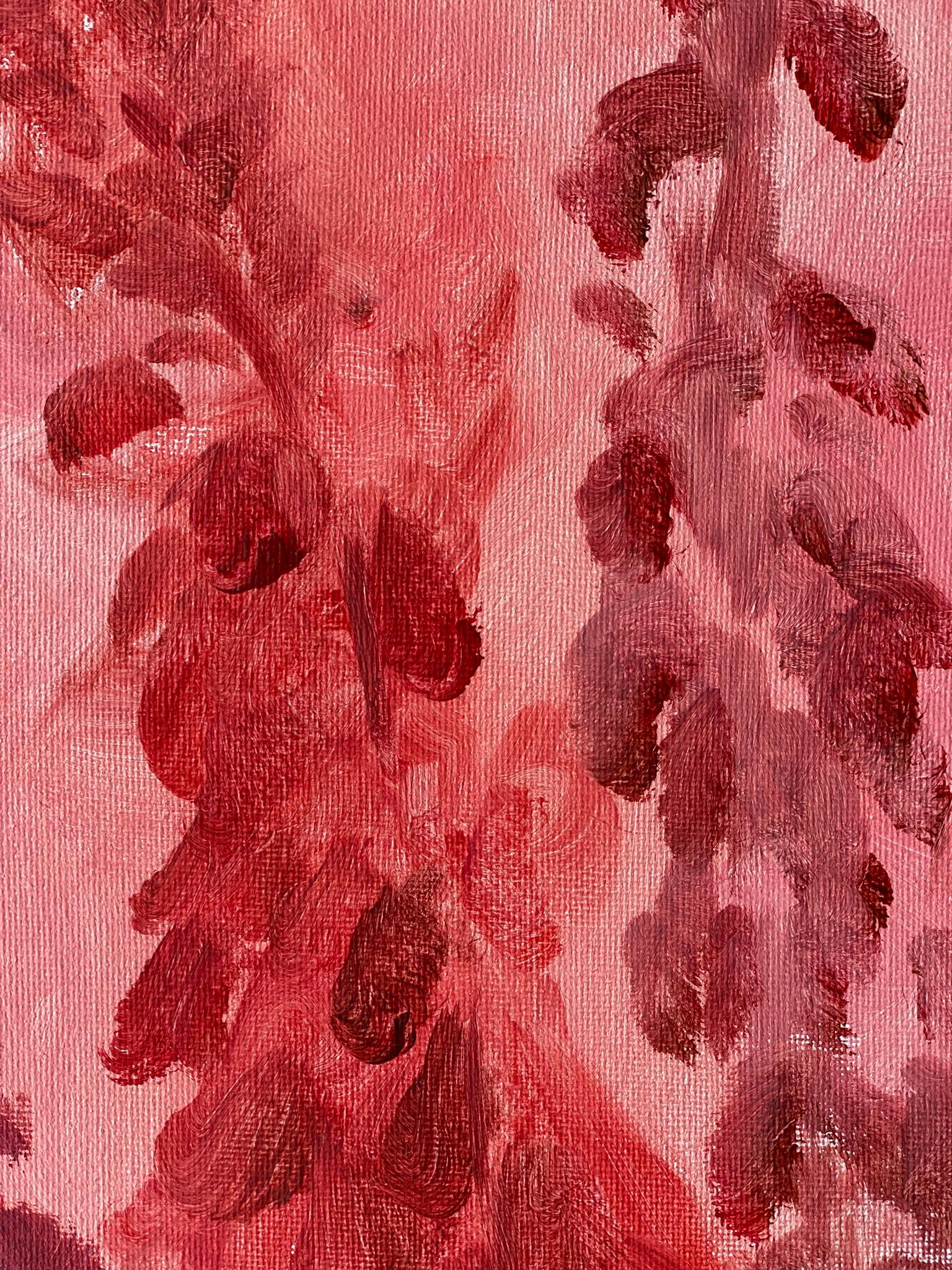 Diptyque original -Série Soleil : Rouge et bleu - Artiste britannique primé - Feuille d'or en vente 12