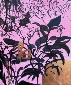 Original-Dusk to Dawn-British Awarded Artist-Gold Leaf and Sumi Ink on canvas