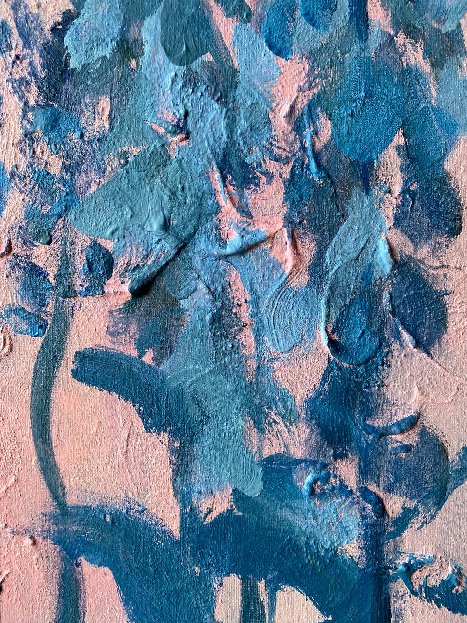 Original-Fuchsschwanz in Rosa-British Awarded Artist-Impasto-Summer Bloom Serie im Angebot 5
