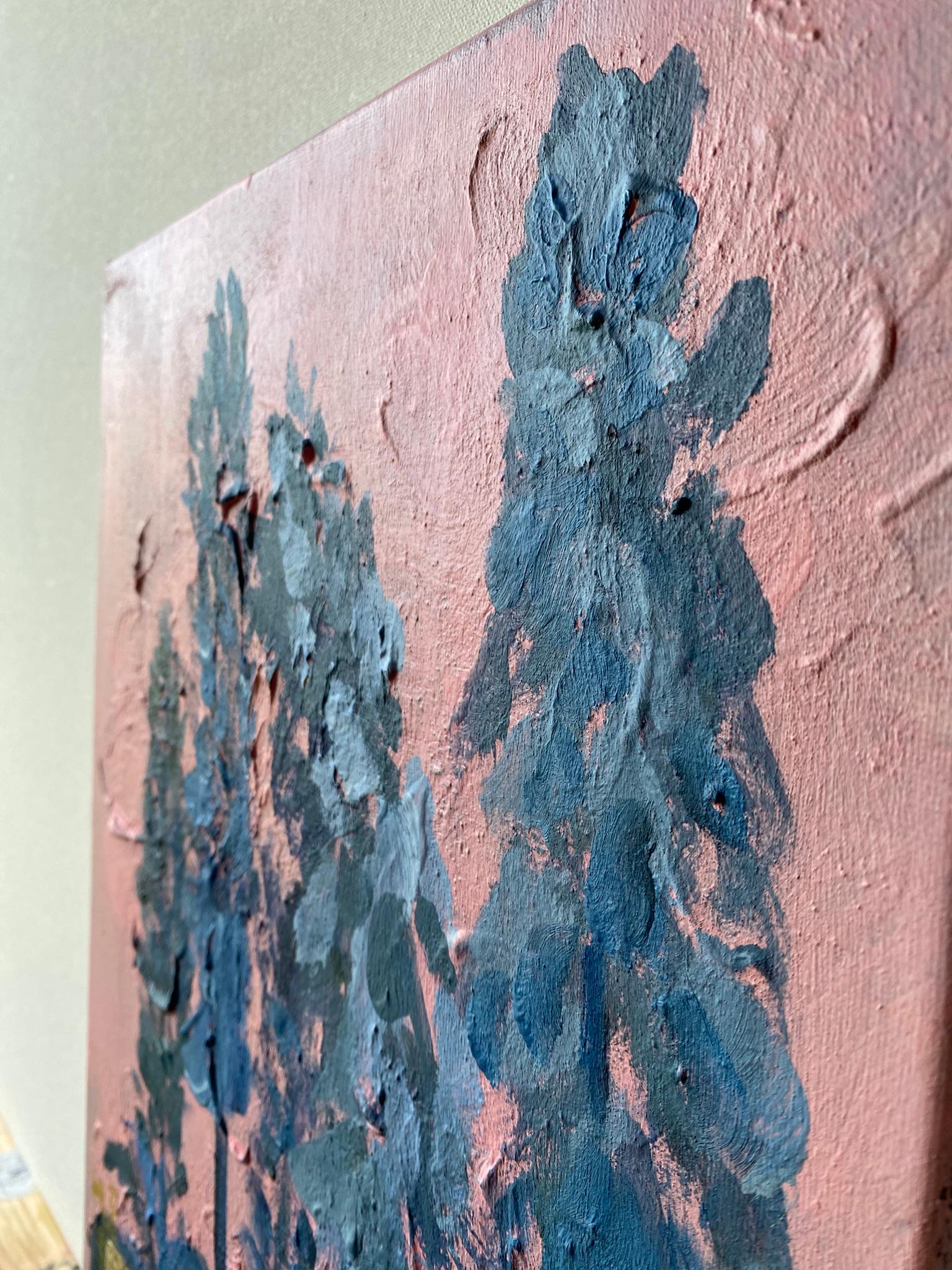 Original-Fuchsschwanz in Rosa-British Awarded Artist-Impasto-Summer Bloom Serie im Angebot 6