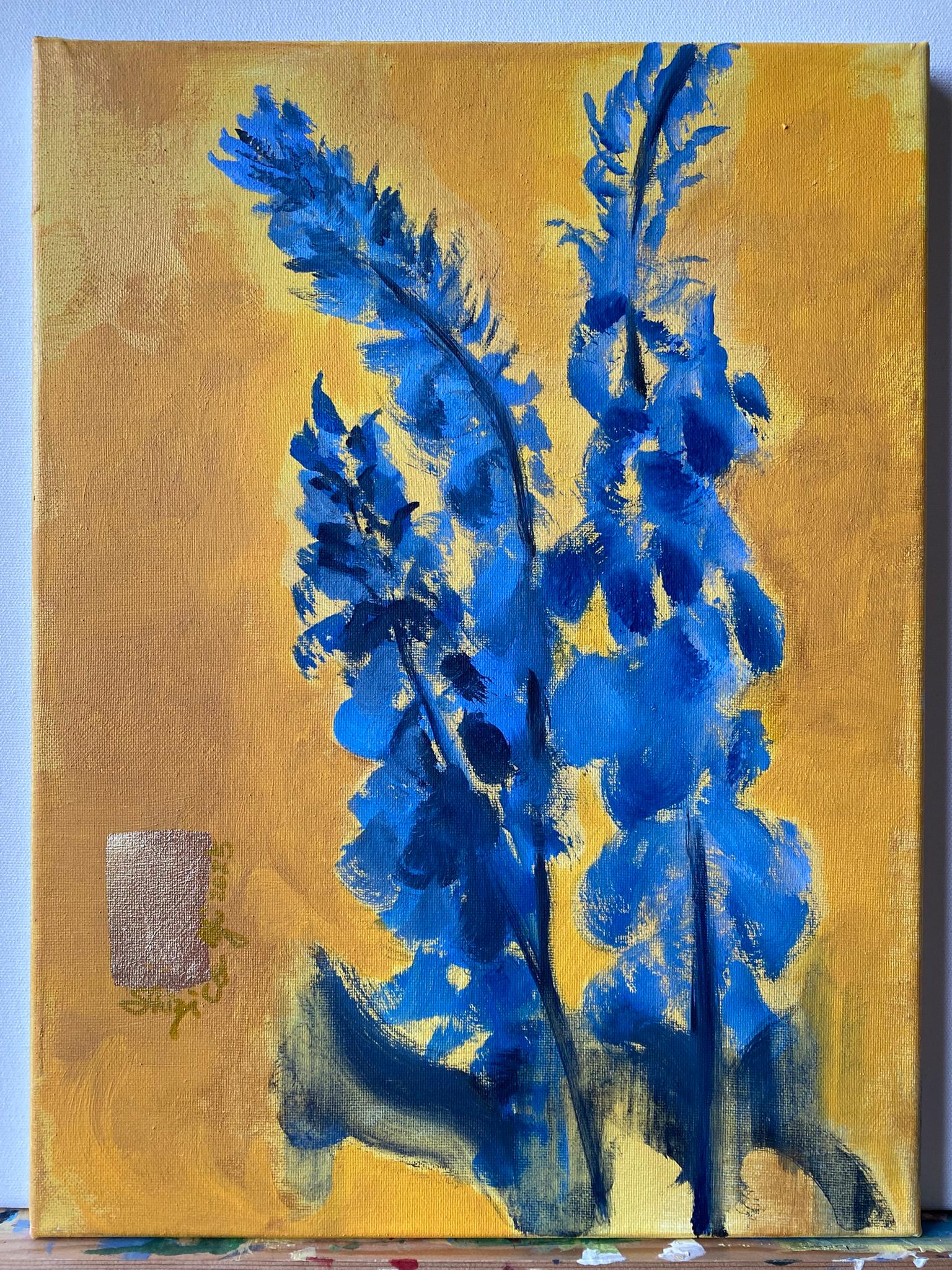 Original-Fuchsschwanz in Gelb-British Awarded Artist-Impasto-Summer Bloom Serie im Angebot 8