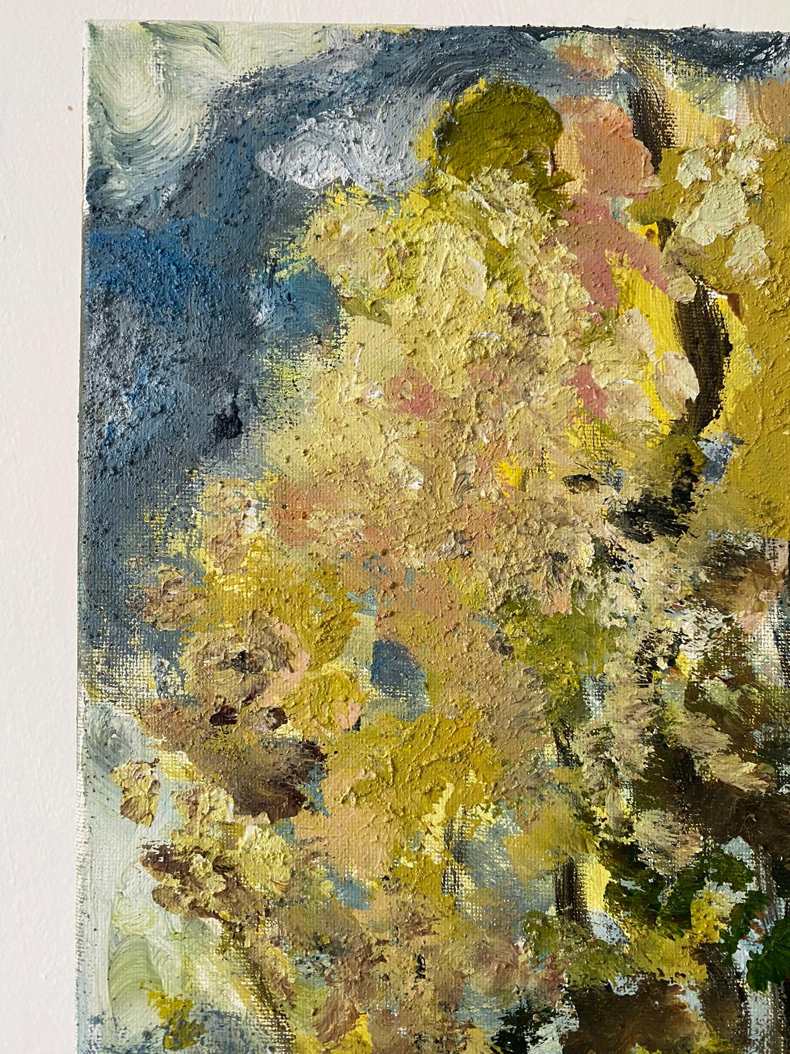 Original-Enmarcado-Gran Óleo-Otoño en Londres-Artista Británico Premiado-Impresionista en venta 9