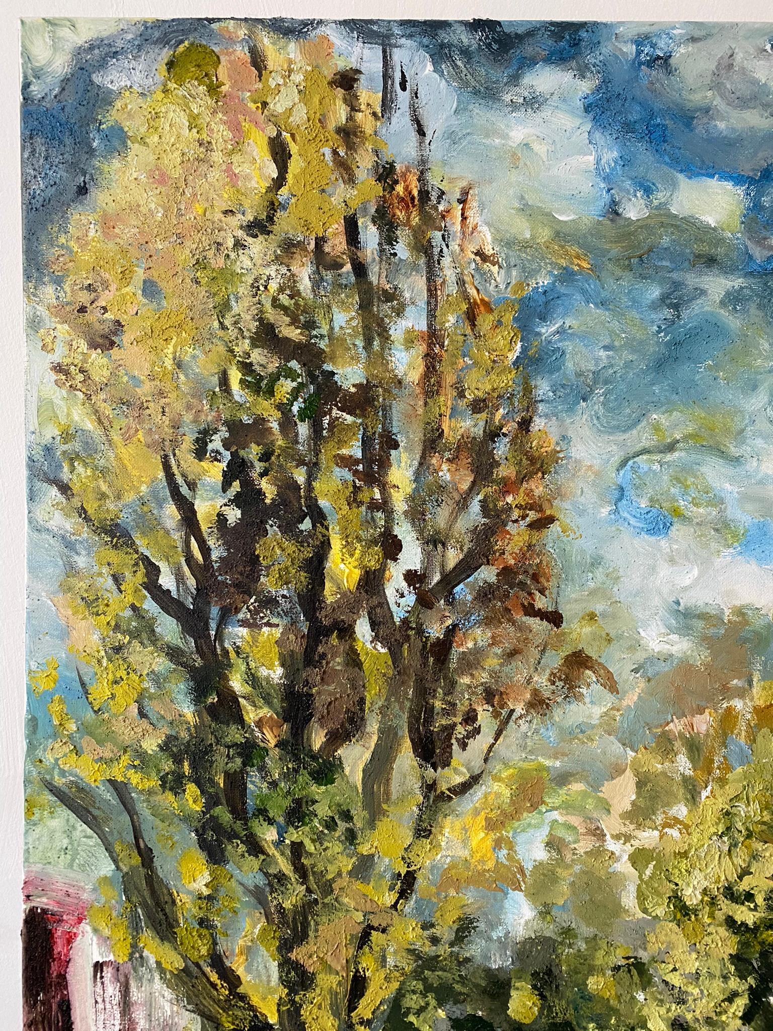 Original-Enmarcado-Gran Óleo-Otoño en Londres-Artista Británico Premiado-Impresionista en venta 1