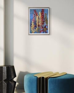 Original-hoja de oro-óleo-dulce de zorro-Artista británico premiado-Impasto-de inspiración japonesa