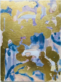 Original-Golden Summer-Sunlit-Award UK Artist-Landscape-Expressionism, Gold Leaf