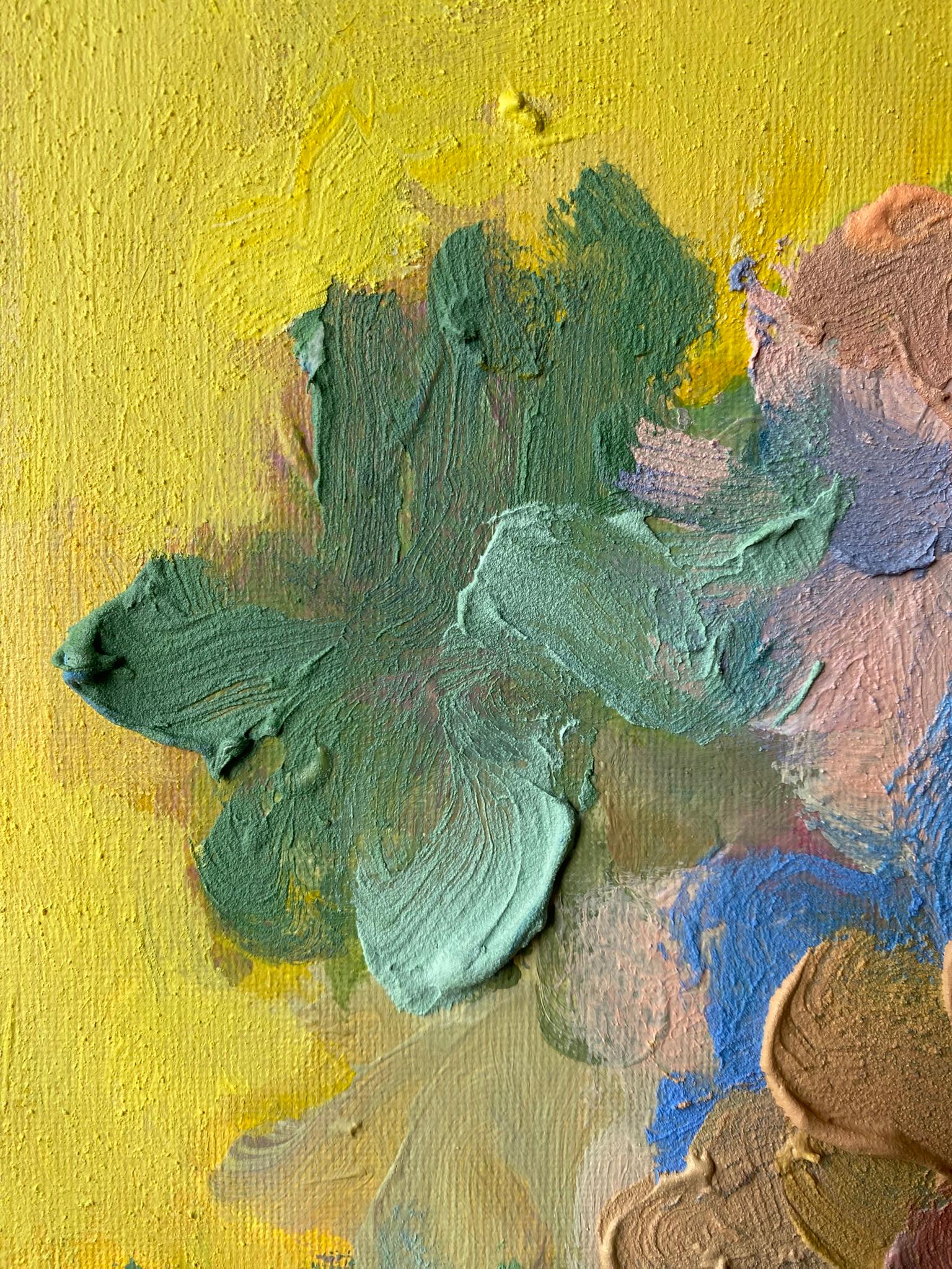 Original-Impasto-Dahlias Serie Jardin d'Hiver-Artista Británico Premiado-Impresión en venta 4