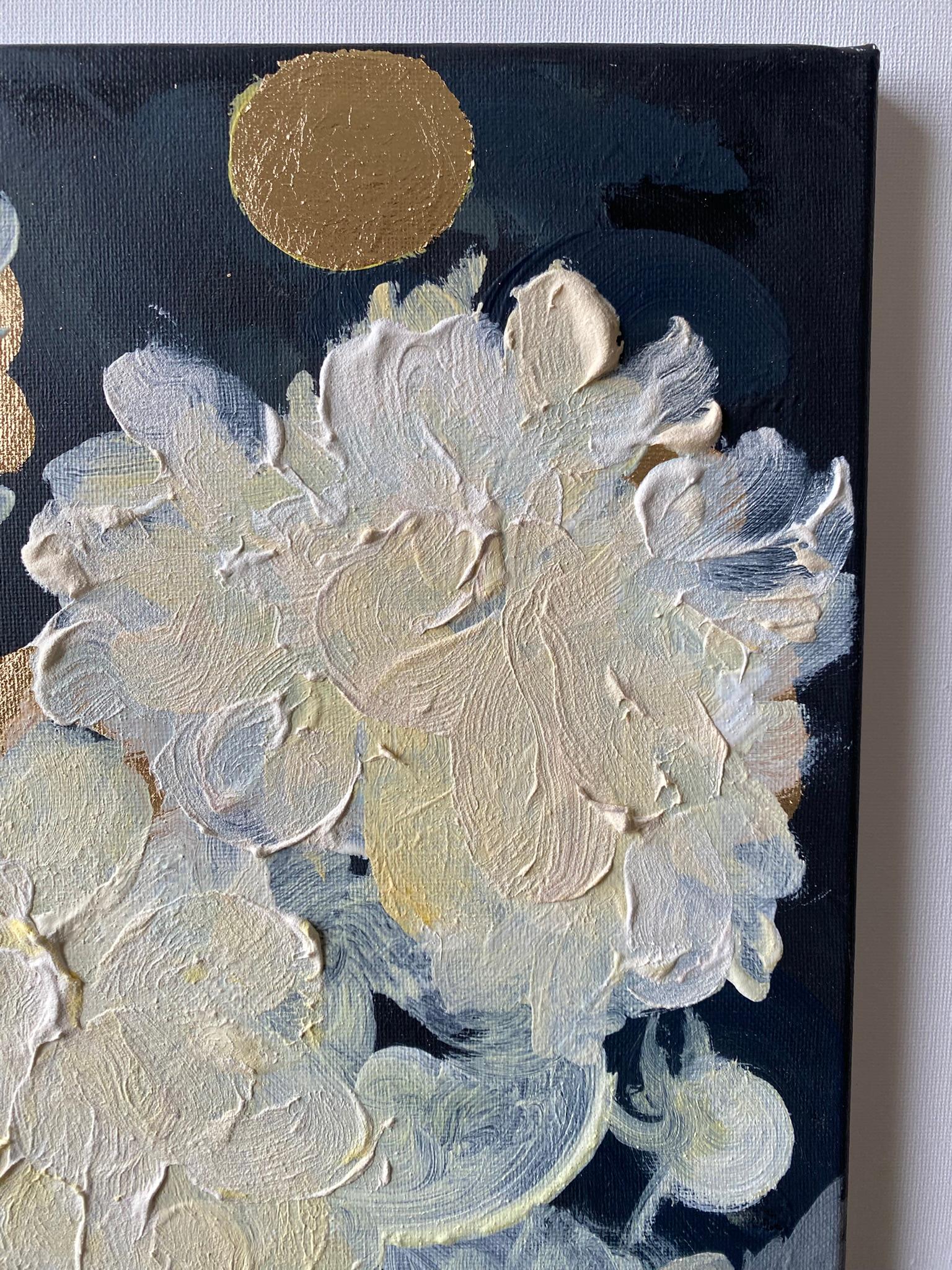 Original-Impasto-Serie Moonlit Jardin d'Hiver-Artista británico galardonado-Impresión - Painting de Shizico Yi