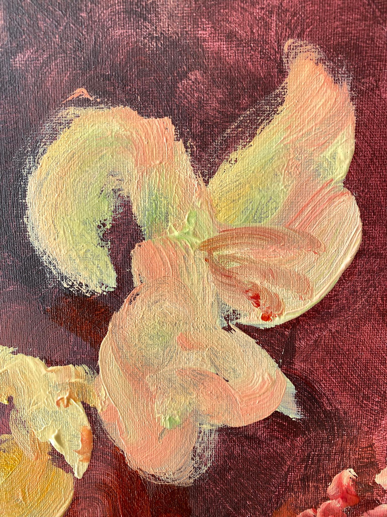 Original-Jardin d'Automne-British Awarded Artist-Gladiolus-Elderberries-oil For Sale 9