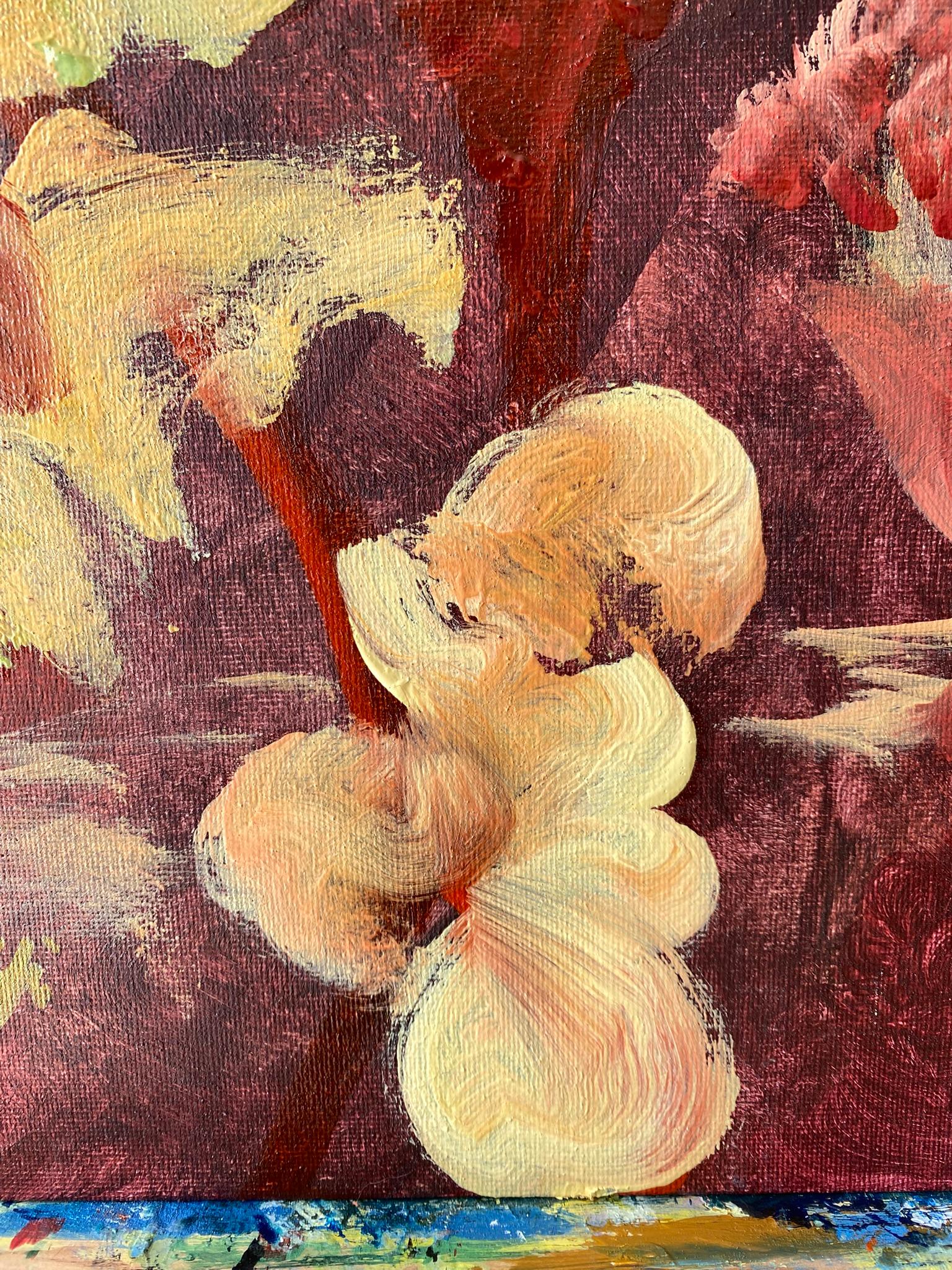 Original-Jardin d'Automne-British Awarded Artist-Gladiolus-Elderberries-oil For Sale 10