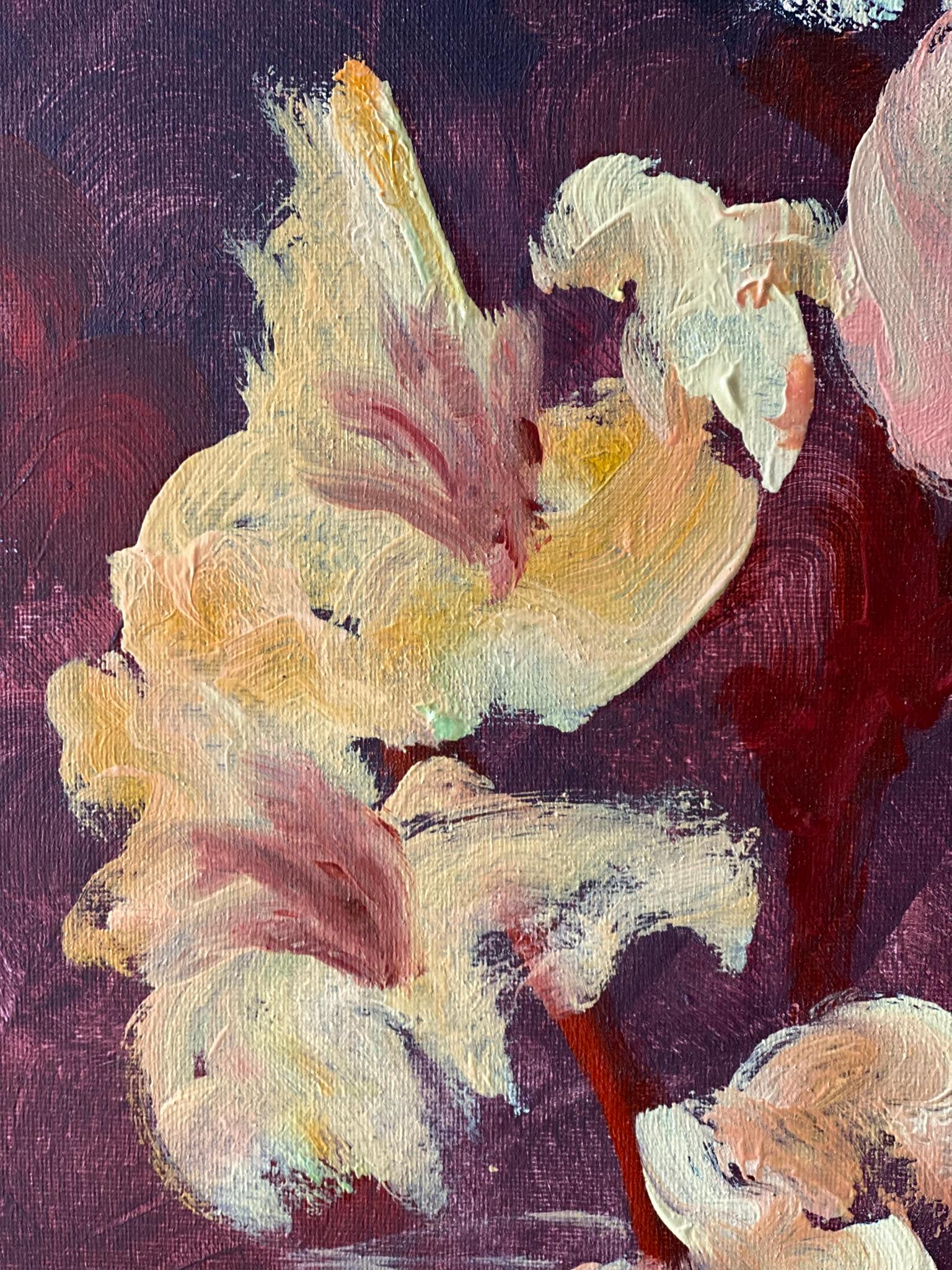 Original-Jardin d'Automne-British Awarded Artist-Gladiolus-Elderberries-oil For Sale 4
