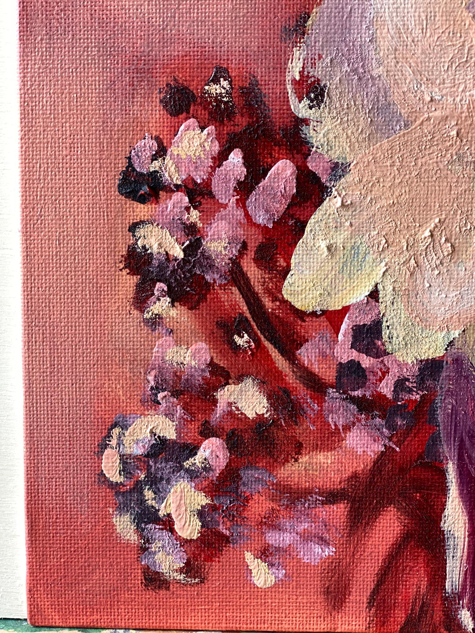 Original-Jardin d'Automne-British Awarded Artist-Gladiolen-Pleinwand-Öl-Leinwand im Angebot 5