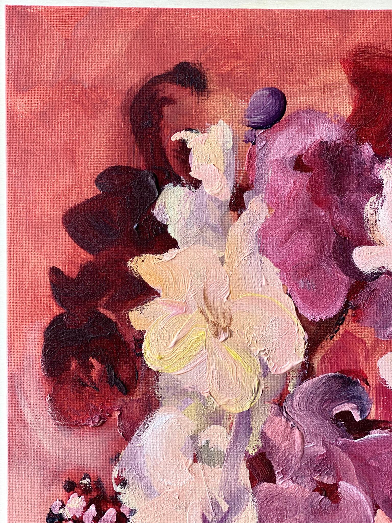 Original-Jardin d'Automne-British Awarded Artist-Gladiolen-Pleinwand-Öl-Leinwand – Painting von Shizico Yi
