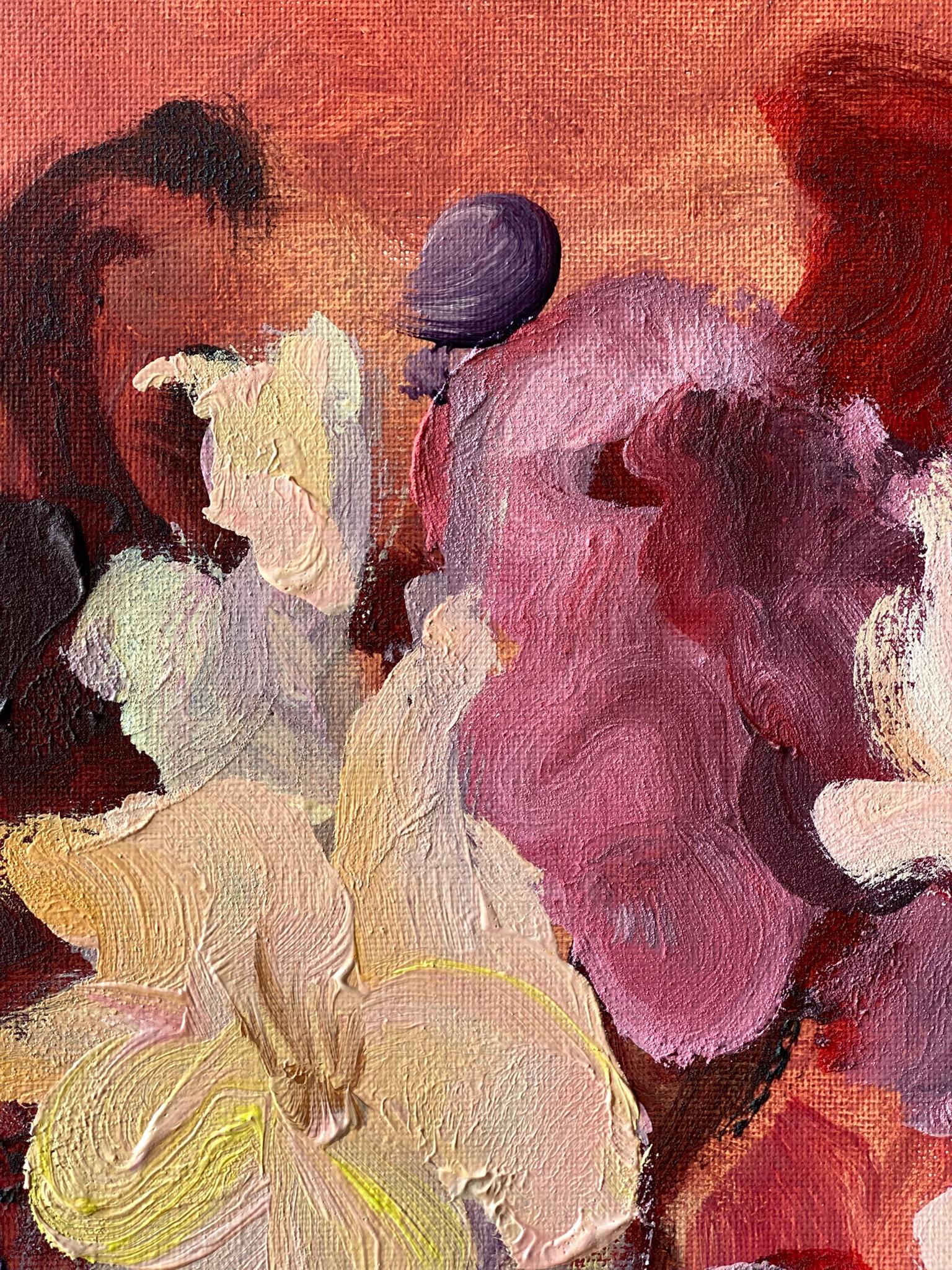 Original-Jardin d'Automne-British Awarded Artist-Gladiolen-Pleinwand-Öl-Leinwand im Angebot 1