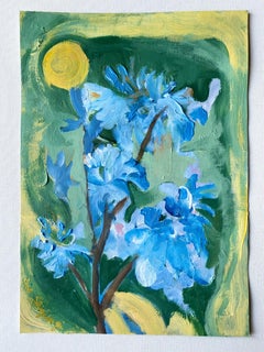 Original-Jardin d'Hiver-Artiste britannique primé-Impasto , huile, gesso sur papier