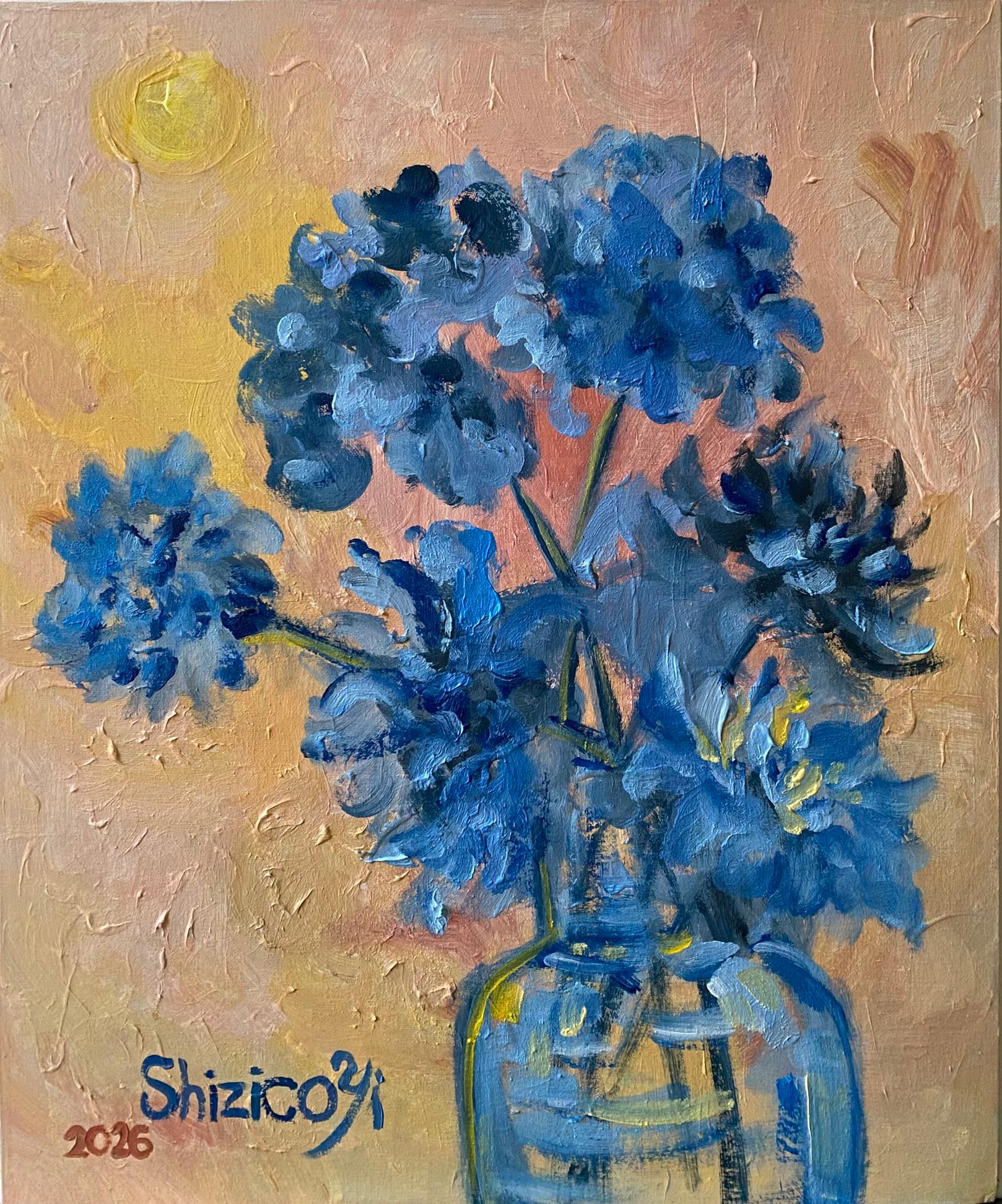 Shizico Yi Abstract Painting - Original-Jardin d
Hiver-British Awarded Artist-Impasto-still life a modern take