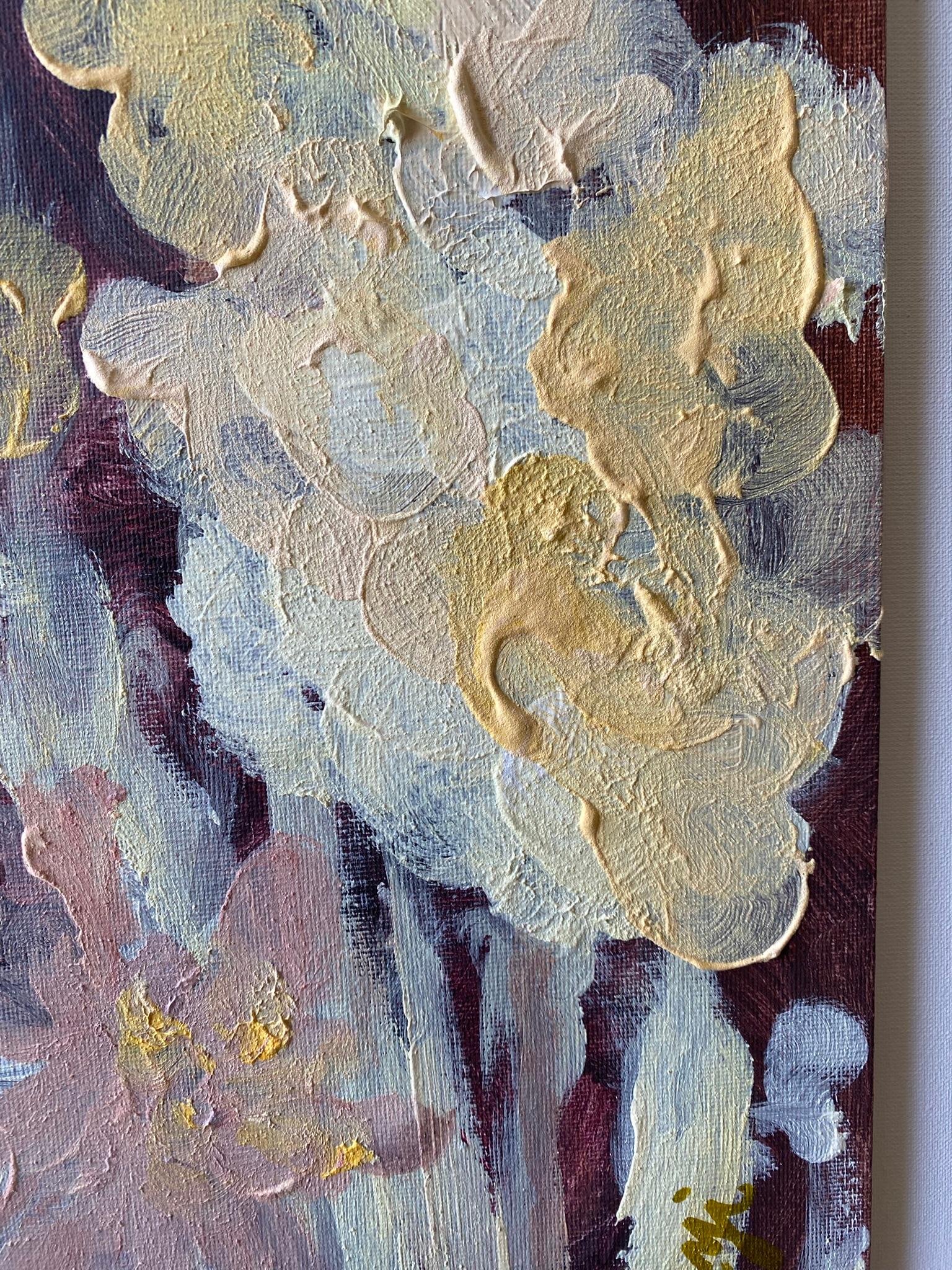 Original-Jardin d'Hiver-Gladiolus with Dahlias-British Awarded Artist-Impasto For Sale 4